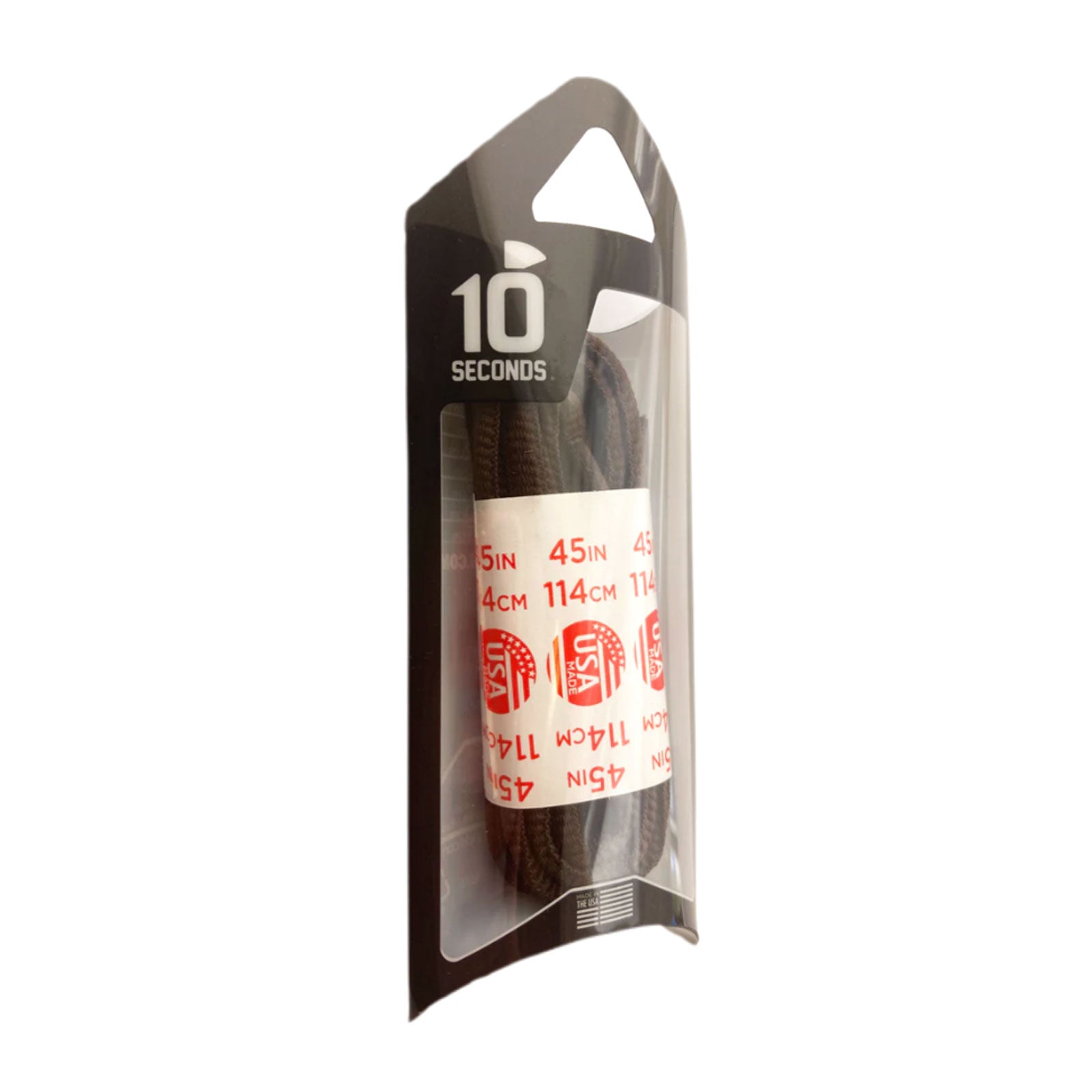 10 Seconds Athletic Oval Shoelaces - Durable No-Tie Shoelaces for Running & Sports (Brown) - Perfect for Sneakers, Workout Shoes & Active Lifestyles