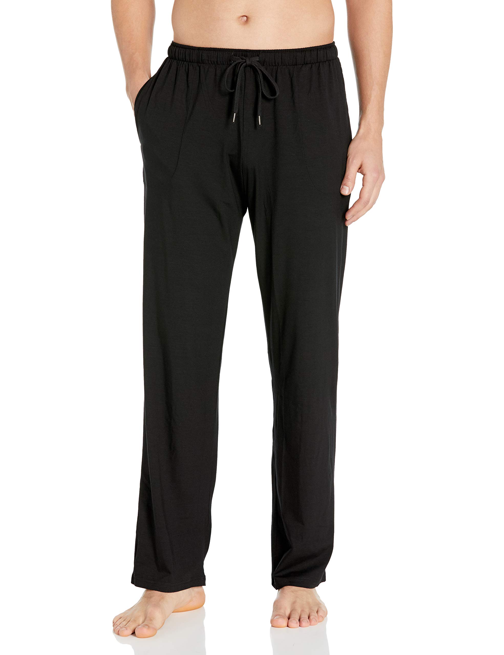 Derek Rose Basel 1 Men's Lounge Pants - Soft Comfortable Relaxed Fit Cotton Pajama Bottoms for Home, Travel & Lounging