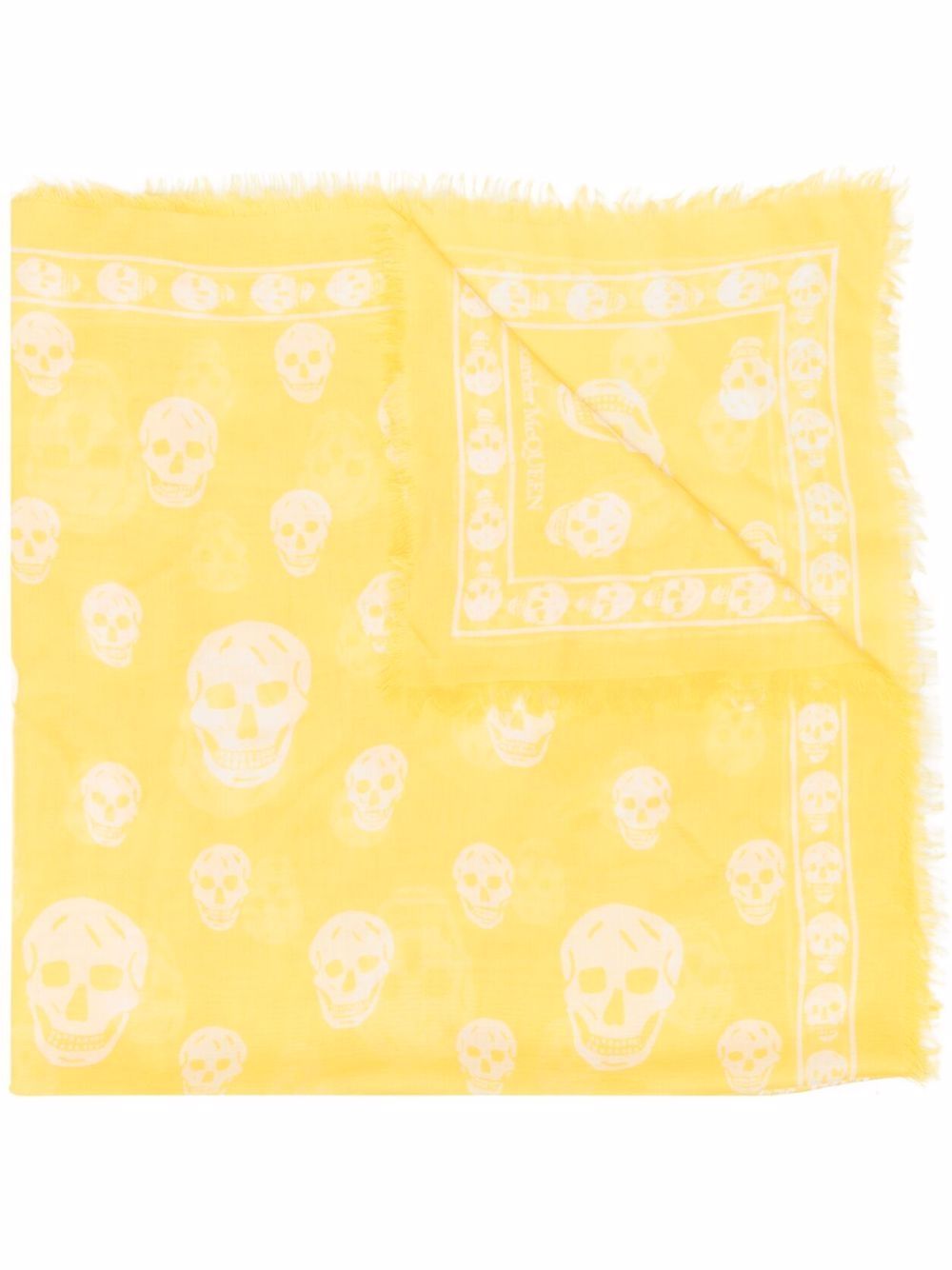 Alexander McQueen Luxury Yellow Silk Scarf - Elegant Fashion Accessory for Women, Perfect for Gifts, Parties & Everyday Wear