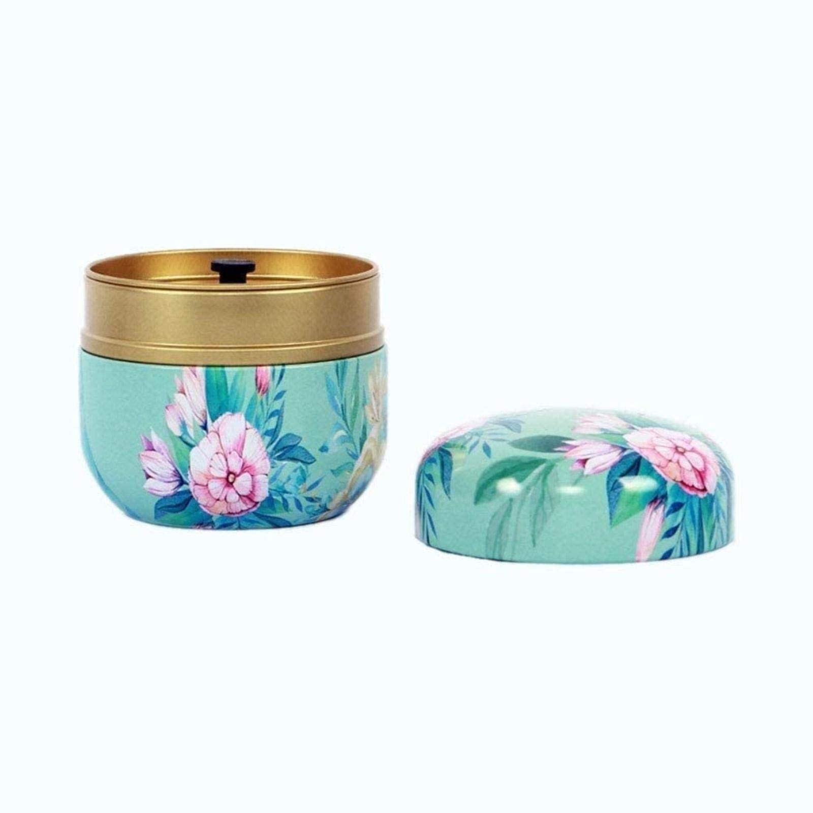 Elegant Floral Print Mini Cremation Urn for Human & Pet Ashes - Small Iron Casket Memorial Container for Adult & Animal Funeral Supplies - Perfect for Home Memorials, Pet Tributes & Funeral Decor (Size D/E)