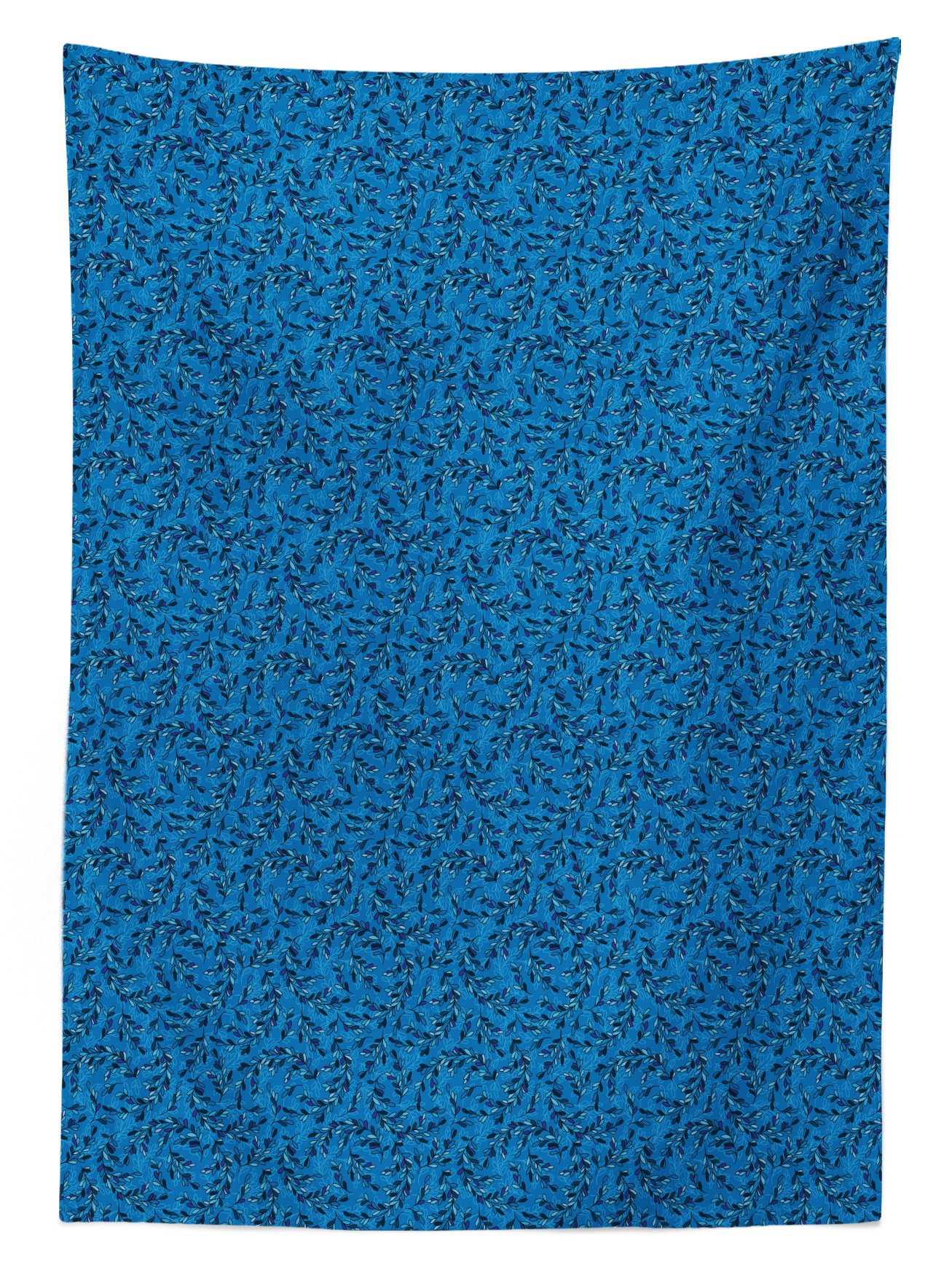 Ambesonne Waterproof Outdoor Tablecloth - Blue & Violet Foliage Silhouette Design, Washable Picnic Table Cover 58x104 Inches - Perfect for Garden Parties, BBQs, and Outdoor Dining
