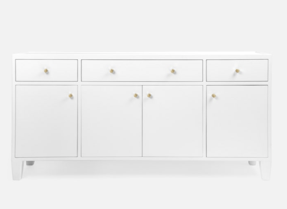 Trinidad Belgian Linen Sideboard - 3 Finish Options | Modern Buffet Cabinet for Dining Room & Living Room Storage