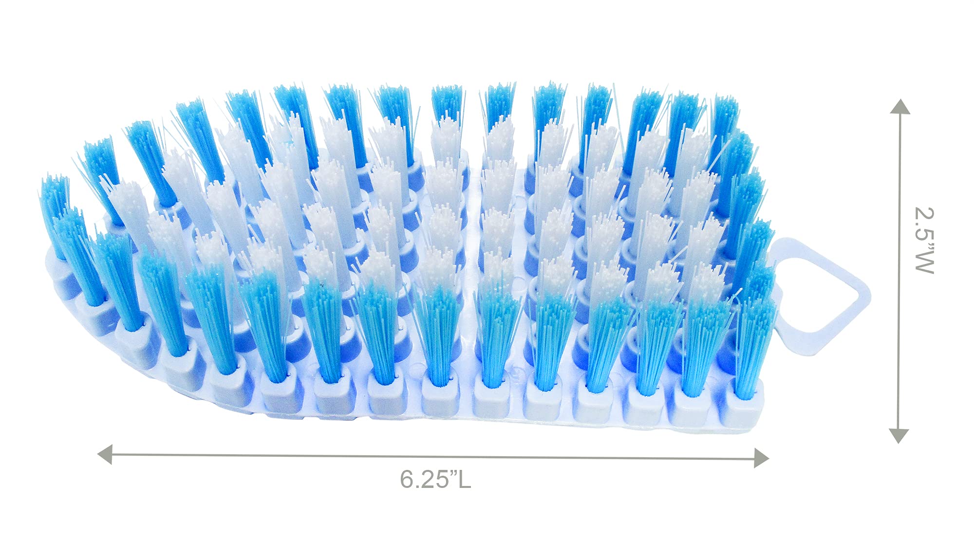 HOME-X 360-Flex Cleaning Brush - Flexible Plastic Scrubber Brush for Bathroom, Kitchen & Dishes - No Handle Design (6.25