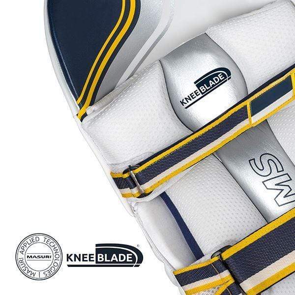 Masuri E Line Junior Cricket Batting Pads - Lightweight Protective Gear for Youth Cricket Players | Perfect for Practice, Matches & Training Sessions
