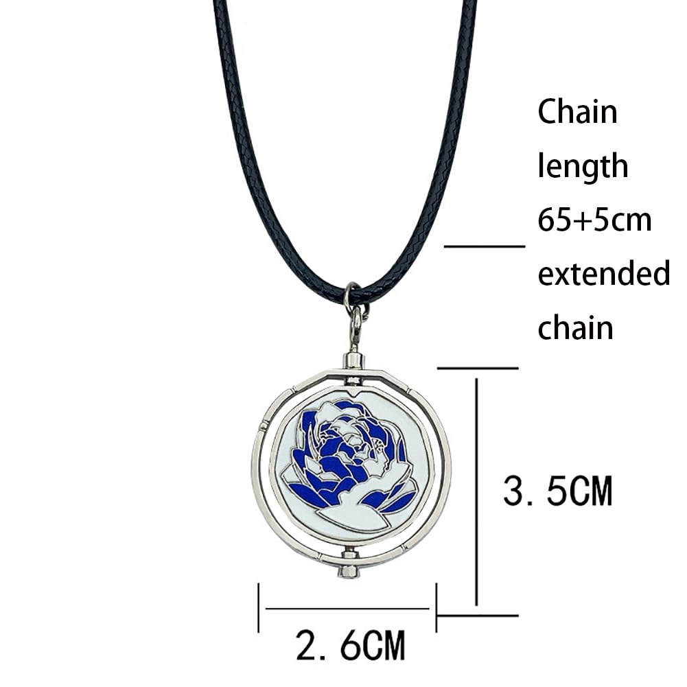 Vi Arcane Hextech Crystals Rotatable Pendant Necklace - Official League of Legends Cosplay Jewelry for Halloween, Christmas & Birthday Gifts | Perfect for Cosplay Events, Anime Conventions & LOL Fans
