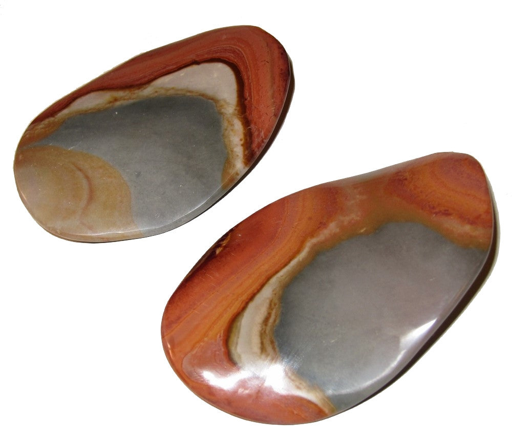Polychrome Jasper Grid Crystal Pair for Mandala - Healing Stones for Meditation, Chakra Balancing & Energy Work - Perfect for Yoga, Reiki & Spiritual Practices