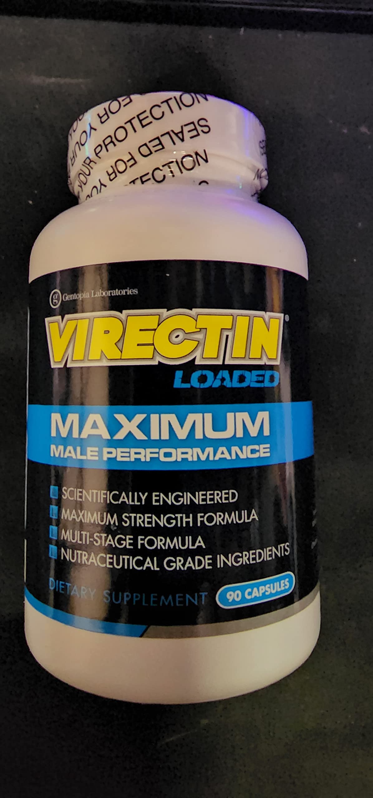 Virectin Loaded Maximum Male Performance Supplement - 90 Capsules per Bottle (4 Pack) - Boost Energy, Stamina & Vitality - Perfect for Workout Recovery & Intimate Moments