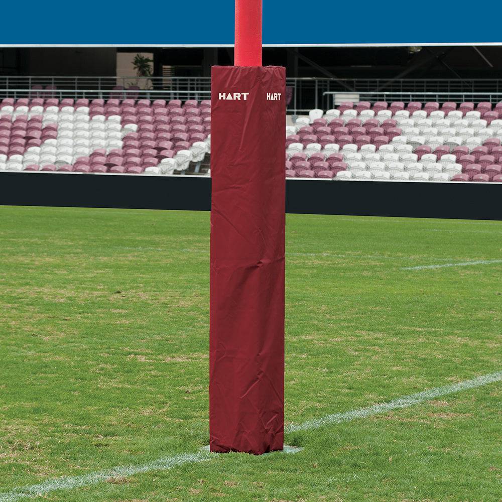 HART Square Rugby Post Pads - 25cm (Set of 4) - High-Density Foam Protection for Rugby Goal Posts - Perfect for Training & Match Safety