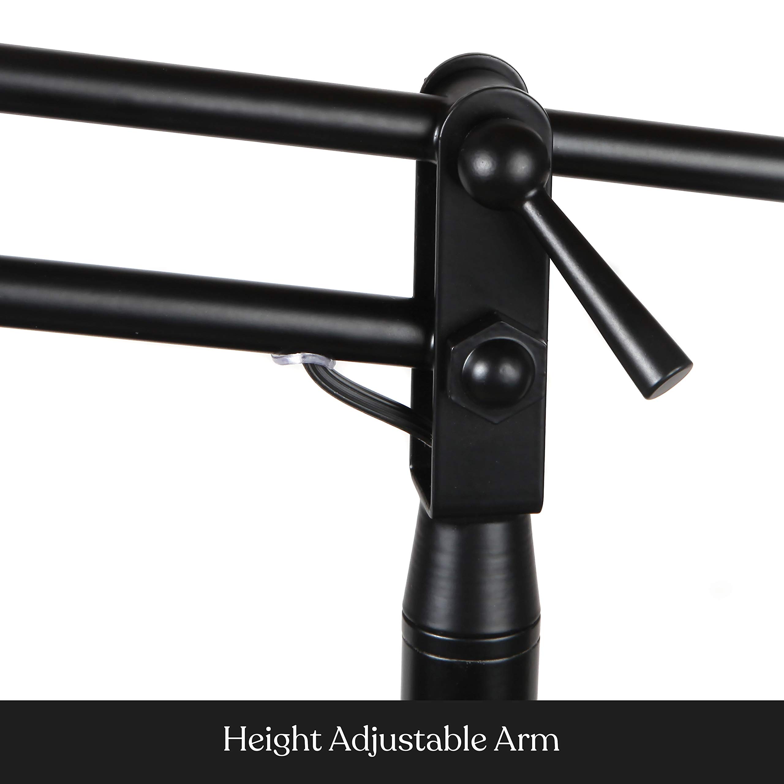 Brightech Ava Mid-Century Modern Standing Lamp - Adjustable Height LED Floor Lamp for Living Room, Bedroom & Office - Industrial Style Home Decor for Reading, Working & Relaxing