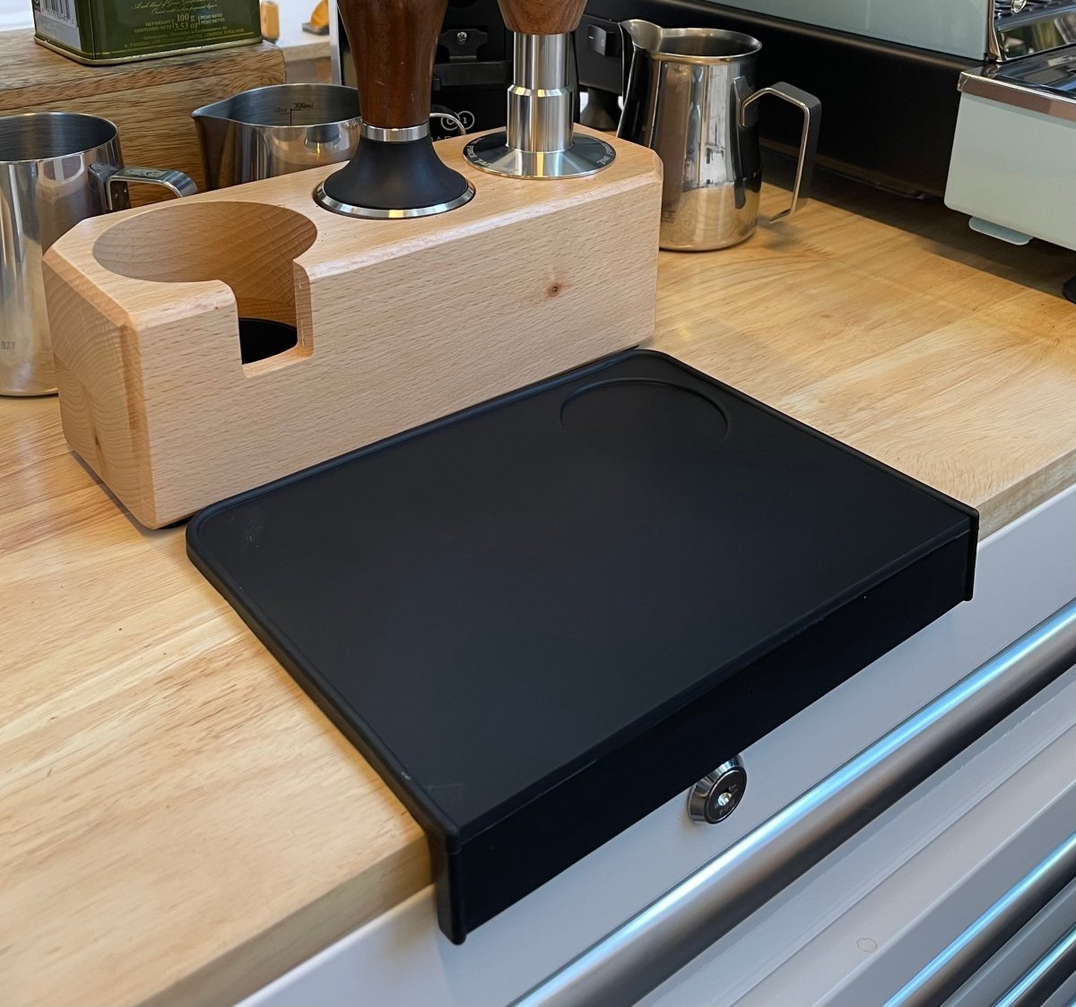 Premium Espresso Tamping Mat - Non-Slip Silicone Coffee Barista Tool for Home & Commercial Use - Perfect for Espresso Machines, Coffee Grinders & Barista Stations