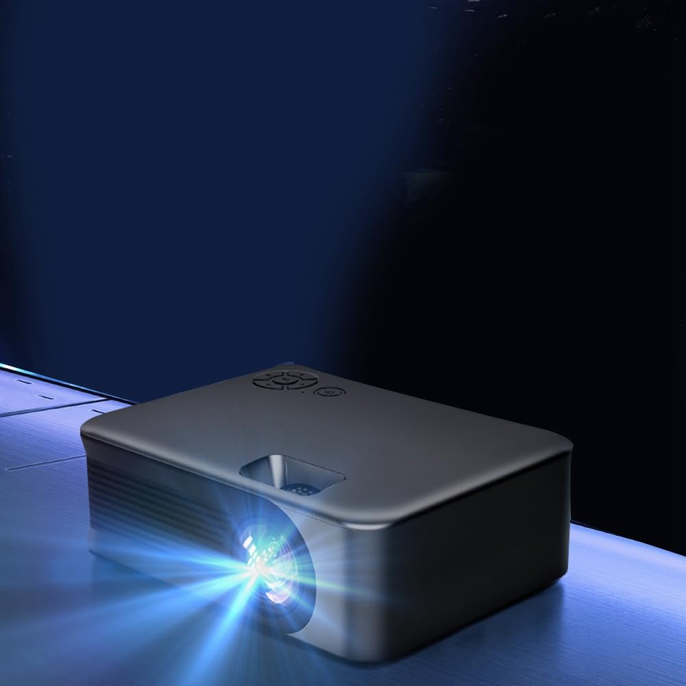 Mini Projector with WiFi - 1080P HD Portable Smart Home Theater Projector for Movies & Gaming | UK Plug | Ideal for Home, Office & Outdoor Entertainment
