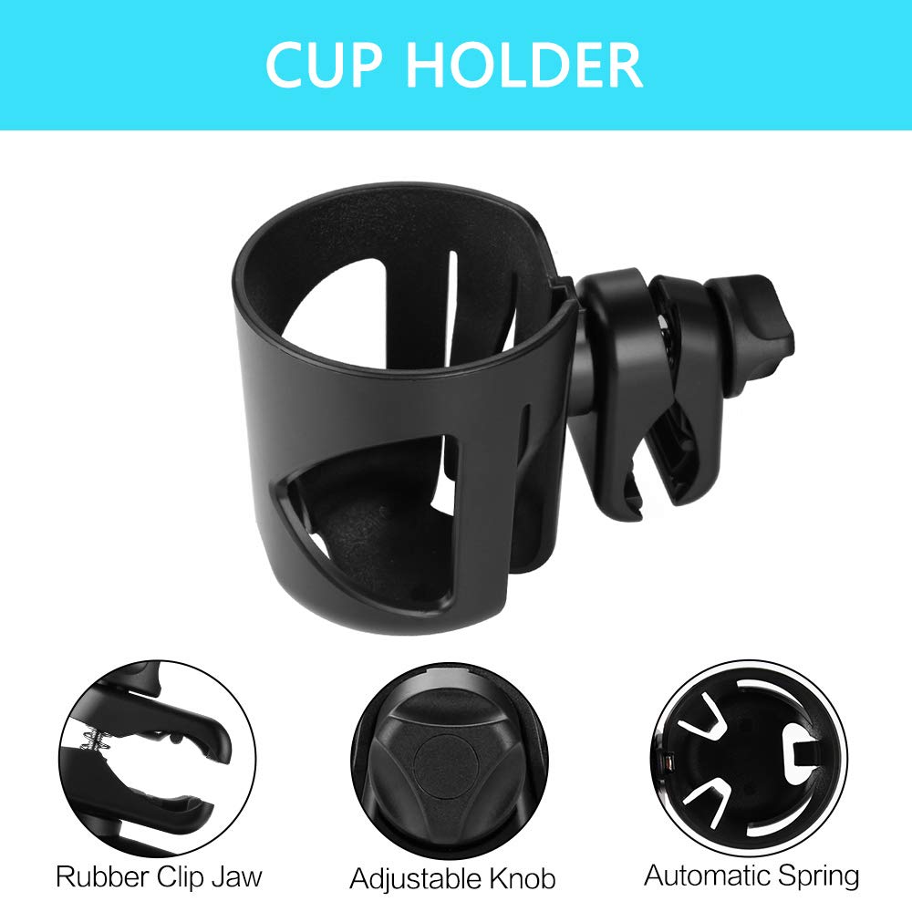 Accmor Universal 360° Rotatable Cup Holder - Wheelchair & Walker Accessory, Rollator & Mobility Scooter Drink Bottle Holder - Perfect for Outdoor Activities, Shopping & Daily Mobility Needs