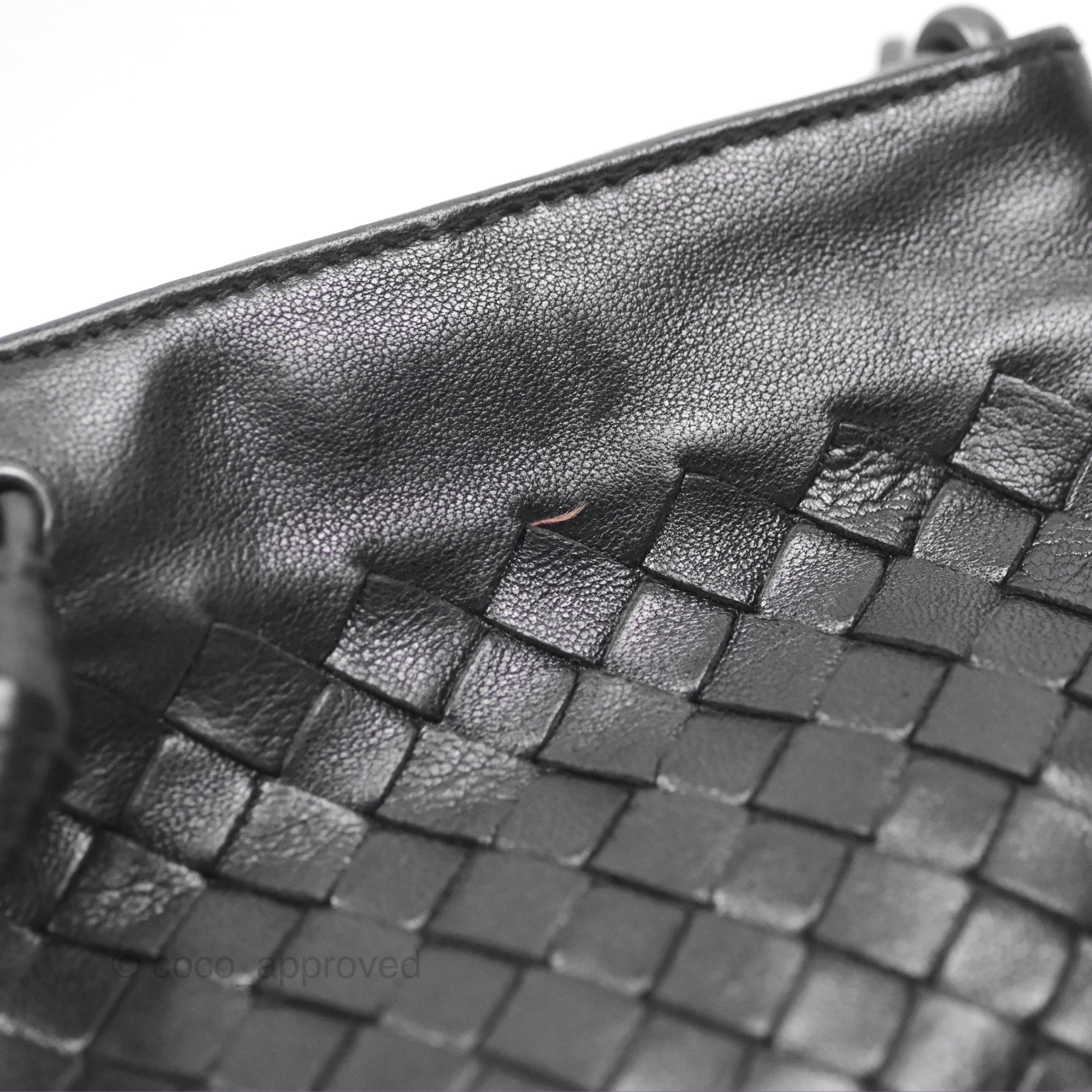 Bottega Veneta Mini Shoulder Bag Black Intrecciato Leather Crossbody Purse for Women | Luxury Designer Handbag for Everyday Use, Date Night & Travel