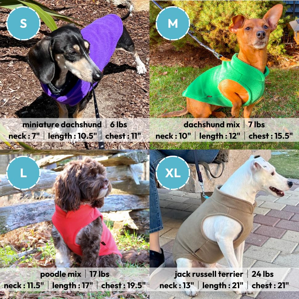 Gooby Fleece Vest Dog Sweater - Brown-Turquoise, X-Small - Warm Pullover Fleece Dog Jacket with O-Ring Leash - Winter Small Dog Coat for Cold Weather - Cozy Pet Clothes for Small Dogs (Ideal for Outdoor Walks & Winter Adventures)
