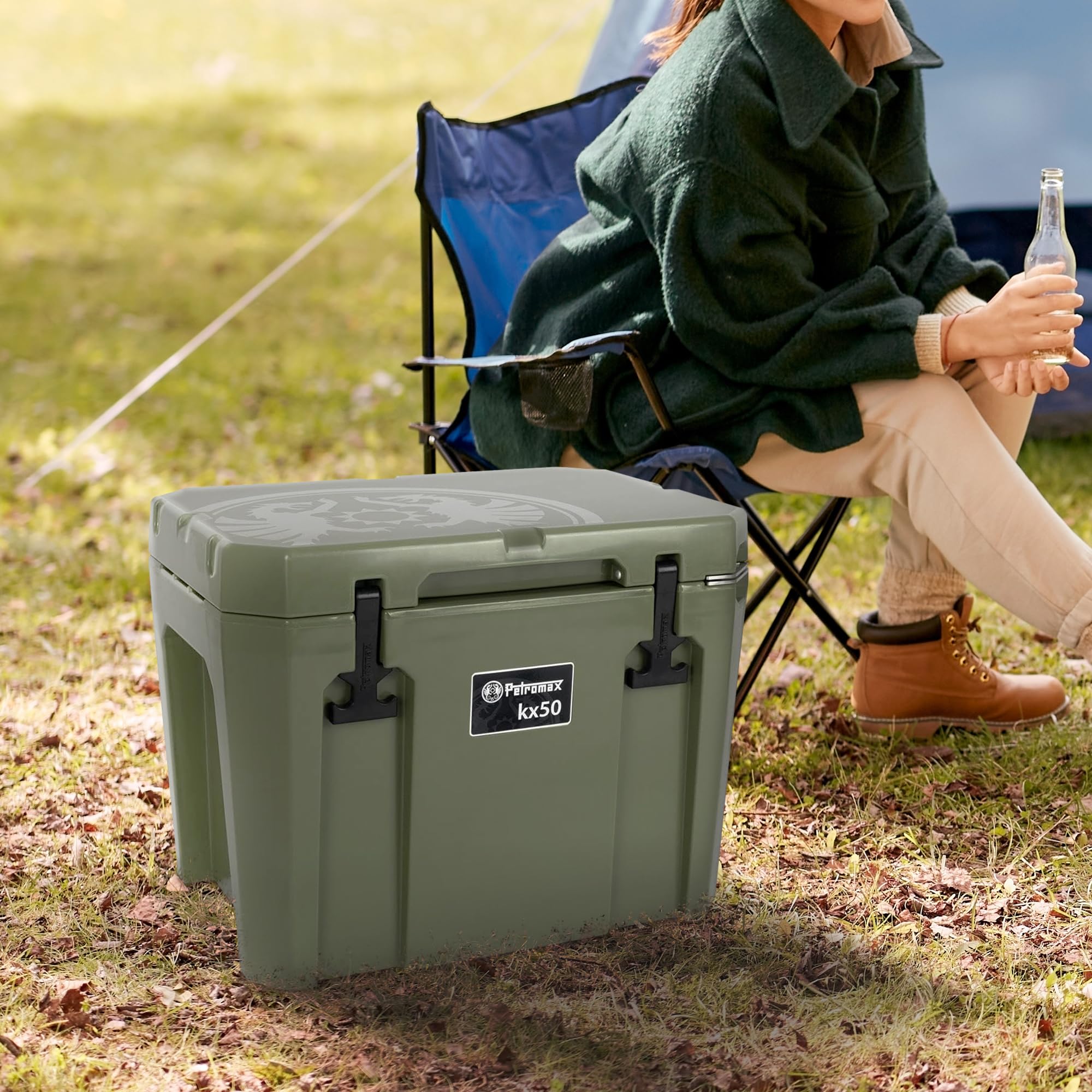 PETROMAX Heavy Duty Outdoor Camping Cooler Box - 50QT Ultra Insulated Ice Chest for Picnics, Beach Trips & Tailgating - Keeps Drinks Cold for Days - Perfect for Camping, Fishing & Backyard BBQs