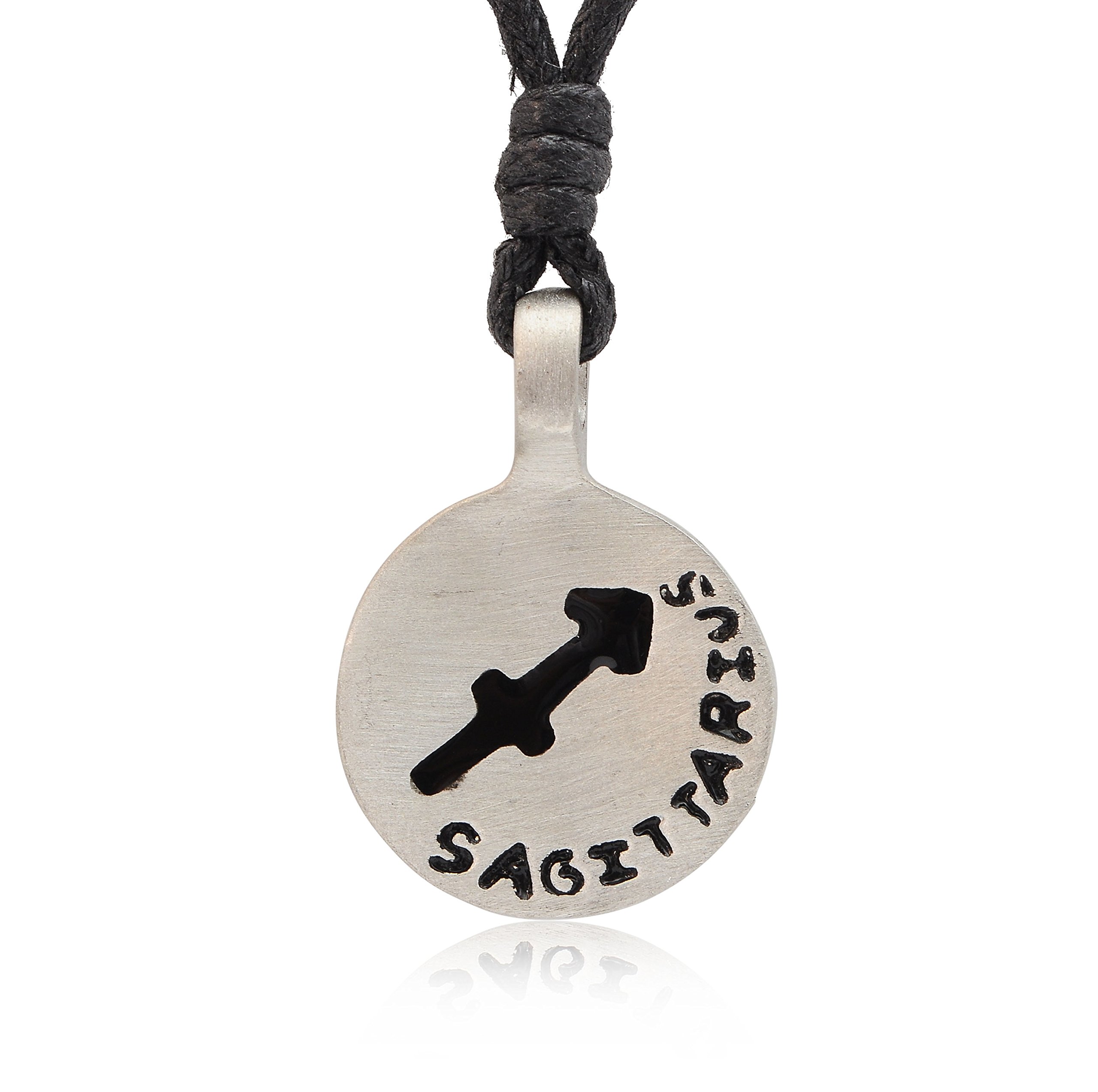 Vietguild Sagittarius Silver Pewter Charm Necklace Pendant - Zodiac Jewelry for Women - Perfect Gift for Birthday, Christmas & Special Occasions
