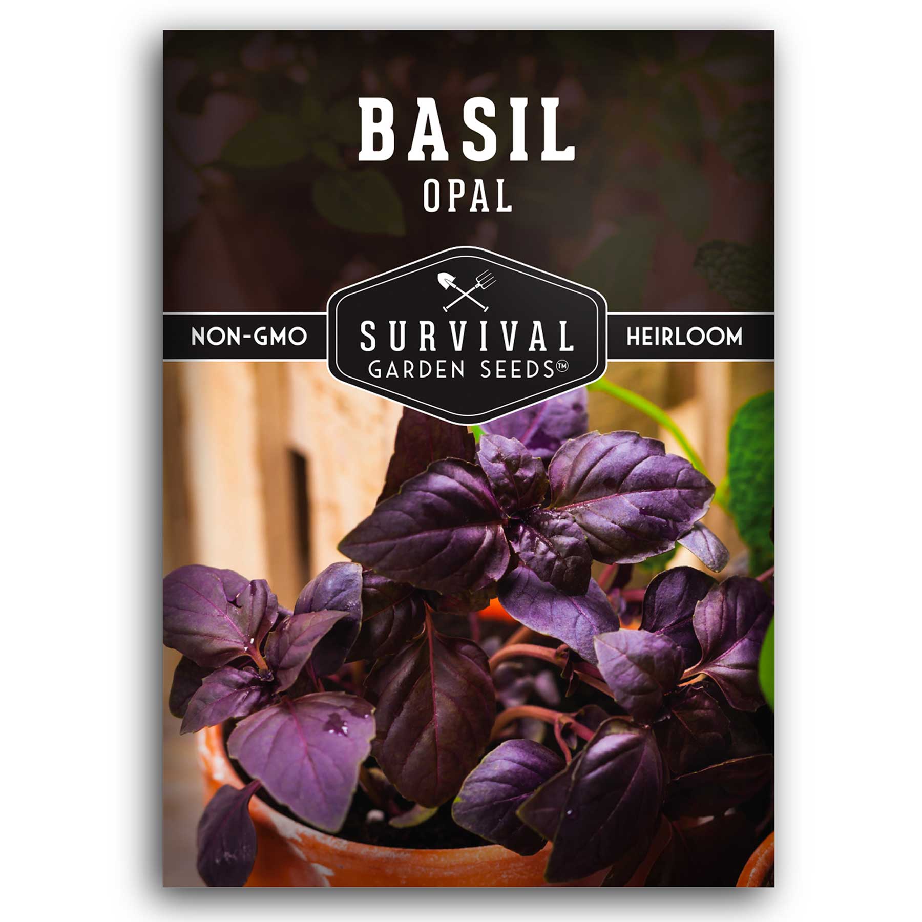 Organic Opal Basil Seeds for Planting - Non-GMO, Heirloom Variety - Perfect for Home Gardens, Indoor Herb Kits & Culinary Use