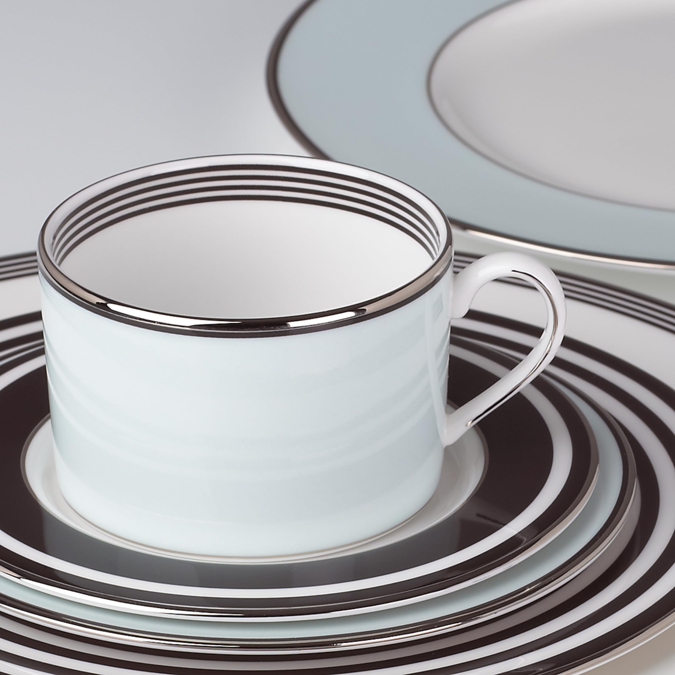 Kate Spade New York Parker Place 5-Piece Dinnerware Set in Blue - Elegant Tableware for Parties, Weddings & Home Dining