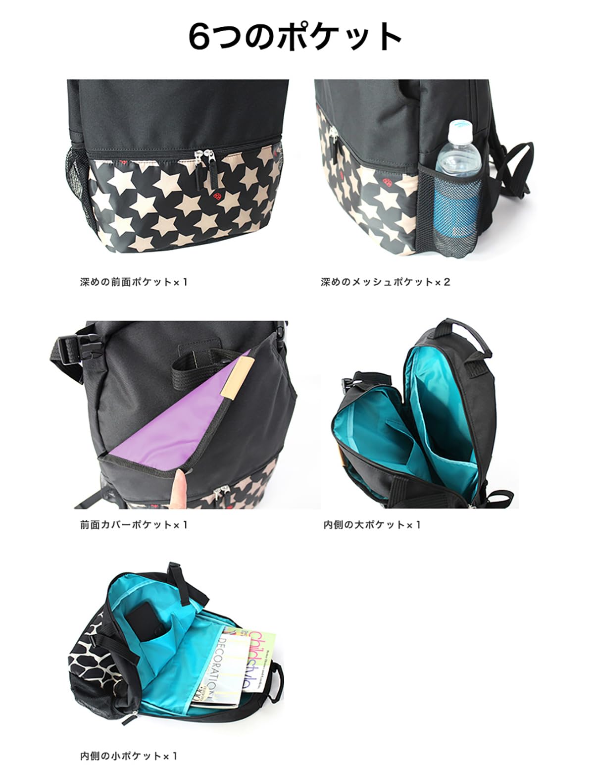 Lightweight Large Capacity Water Repellent Backpack for Tennis - Holds 2 Rackets & Deodorizing Shoe Case | Perfect for Gym, Travel & Outdoor Sports | Cookie Flower Cafe Style