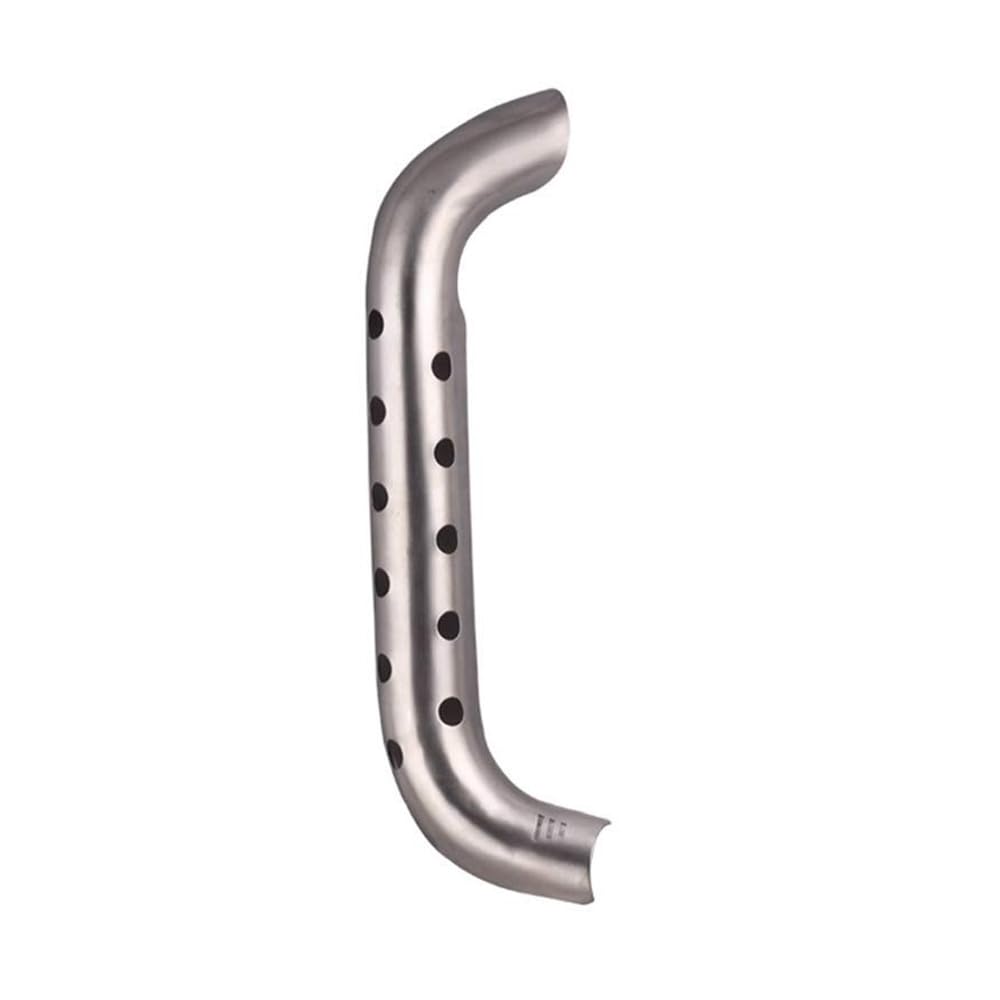 GH GENERIC HUB Bullet Heat Shield Cover Bend Pipe for Royal Enfield Bullet Classic 350 Exhaust - Silver Chrome Finish | Motorcycle Engine Protection & Heat Management Accessory for Riding Comfort