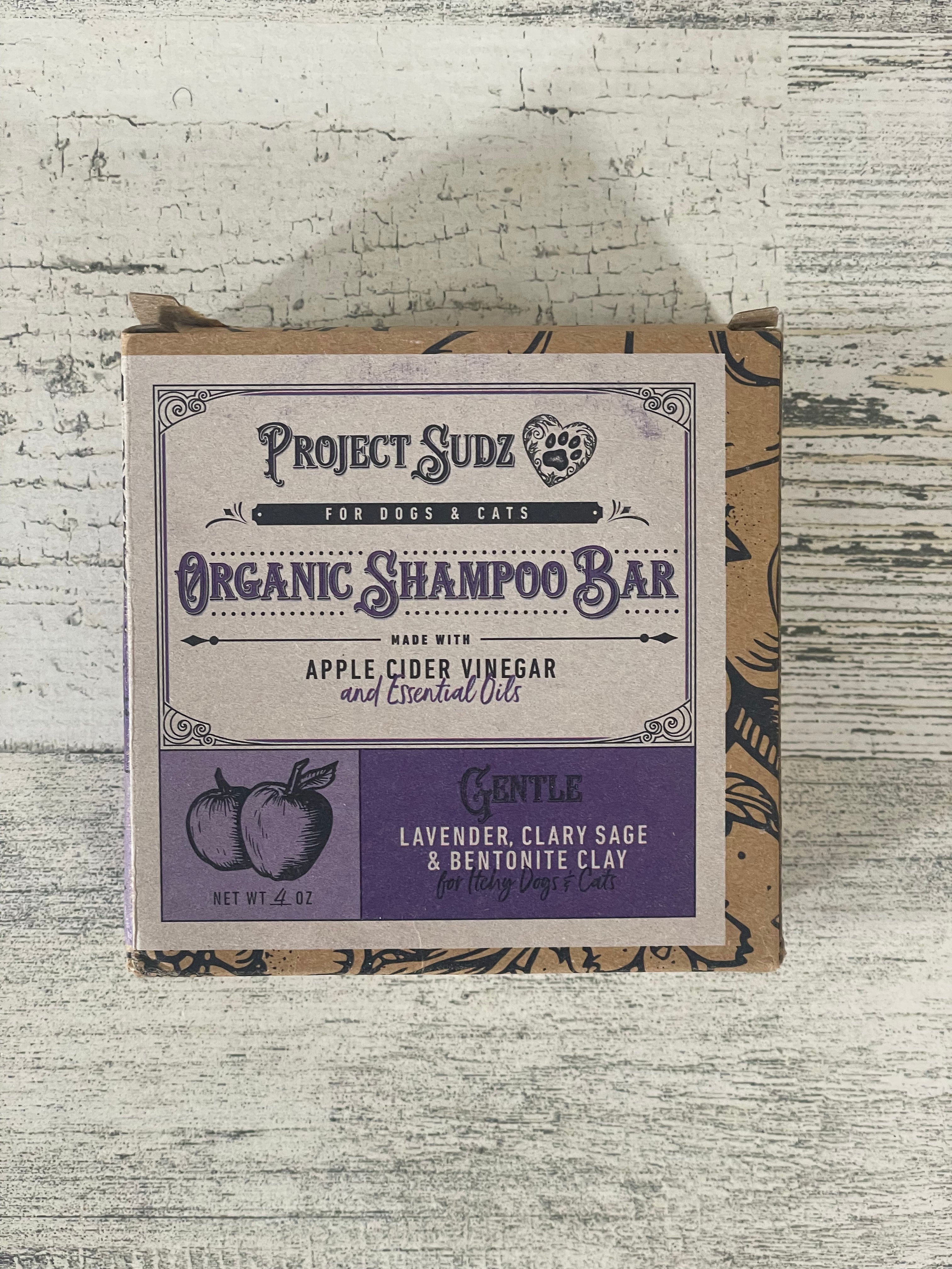 Project Sudz Lavender & Sage Shampoo Bar - Natural Vegan Hair Care for Dry Scalp & Frizzy Hair - Perfect for Travel, Camping & Zero Waste Lifestyle