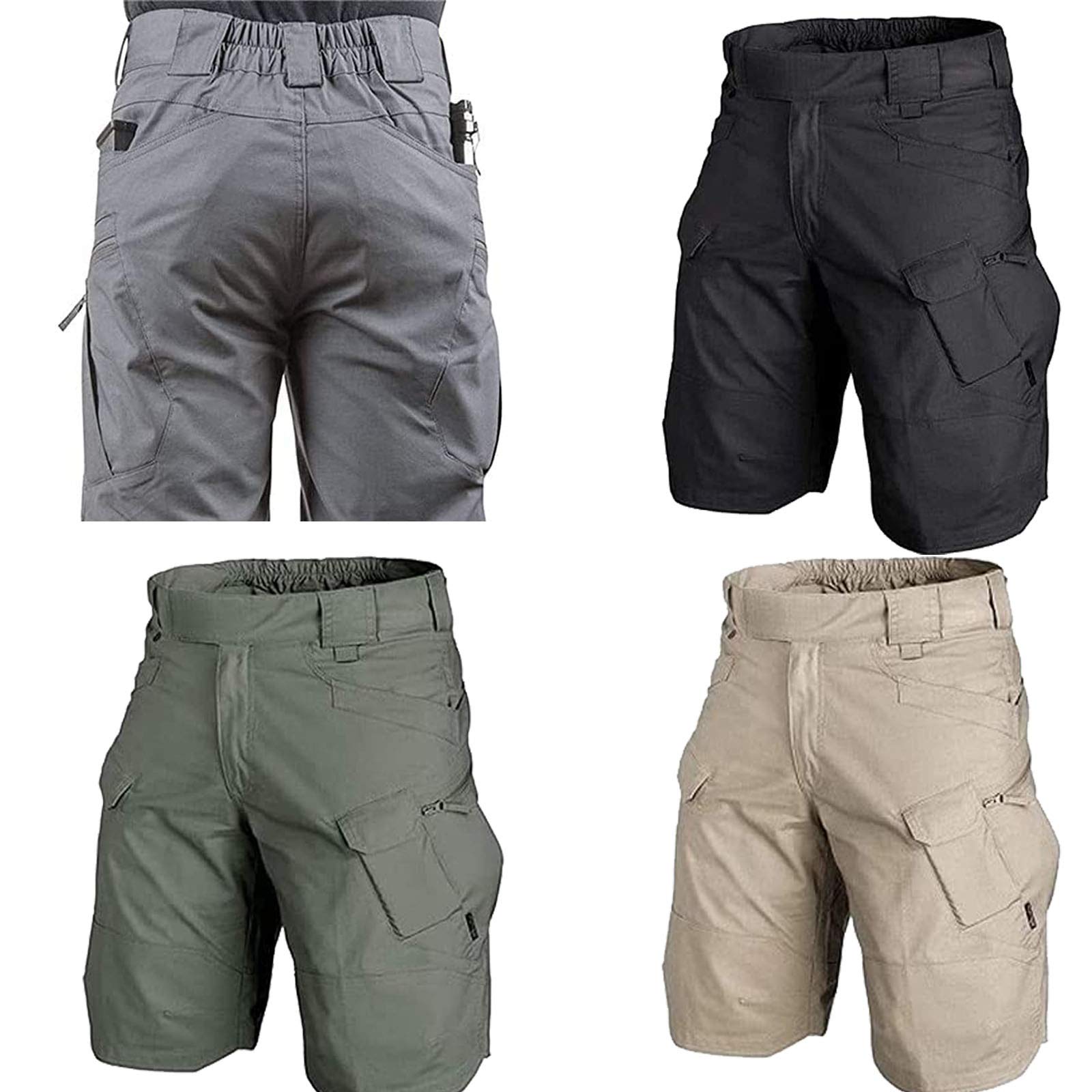 **LINPING 2021 Upgraded Men's Waterproof Tactical Shorts - Quick Dry, Breathable, Durable for Hiking, Camping & Outdoor Adventures**