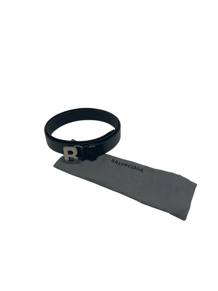 Balenciaga B Buckle Slim Belt for Women - Size 80 (US 32) - Luxury Fashion Accessory for Jeans, Dresses & Office Wear