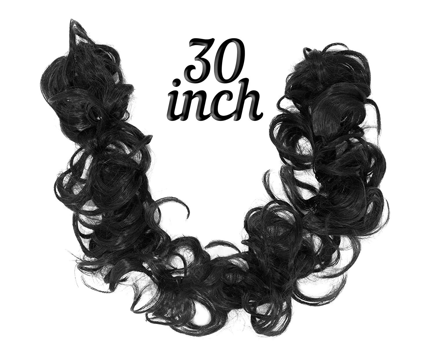 SIYAA Juda Bun Frill Hair Extension for Women & Girls - Black (Pack of 1) | Perfect for Weddings, Parties, and Special Occasions