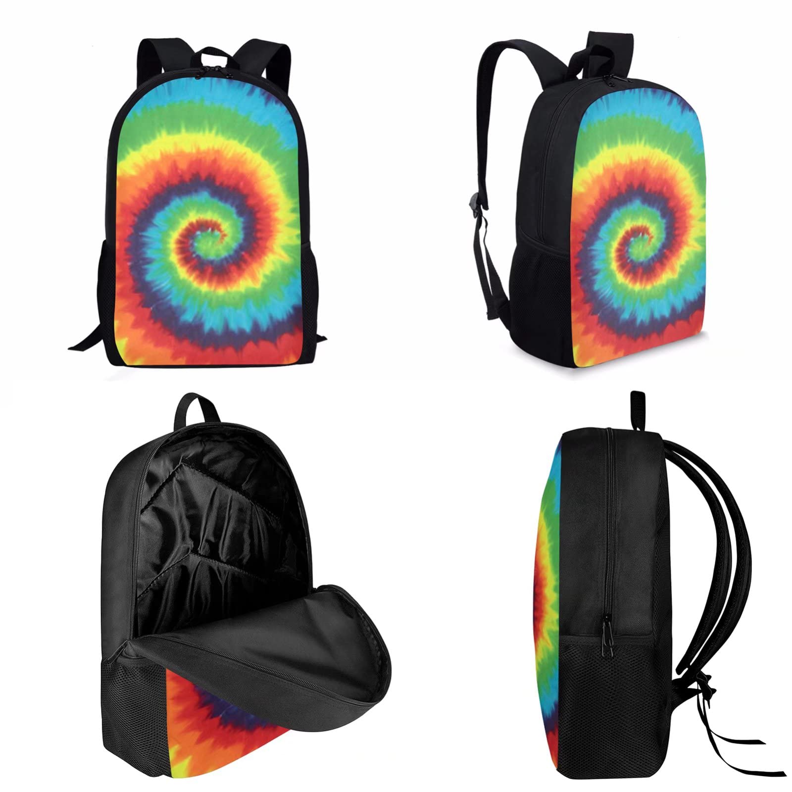 Dolyues 17 Inch Lightweight Kids Backpack - Waterproof Outdoor Sports Bag, School Backpack for Girls, Travel Daypack with Sunflower & Cow Print - Perfect for Hiking, Camping, and Daily School Use