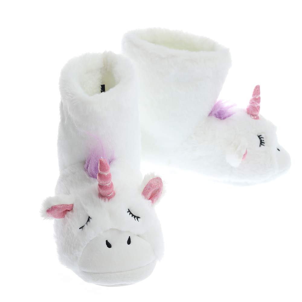 Unicorn Plush Slippers for Women - Soft Fluffy Indoor/Outdoor Sneakers - Cozy Cute Girls House Shoes | Perfect for Lounge, Sleepovers & Gift Giving