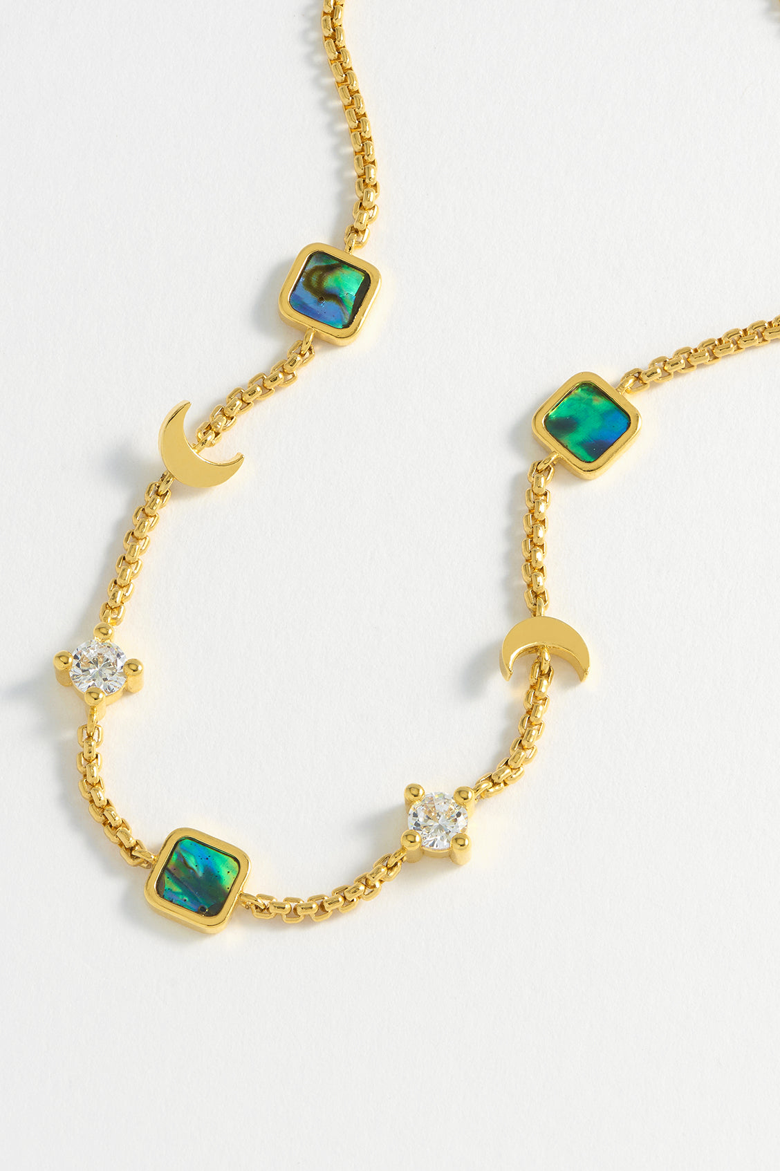 Elegant Abalone Shell & CZ Moon Charm Bracelet for Women - Perfect for Boho Chic, Beach Parties & Everyday Wear