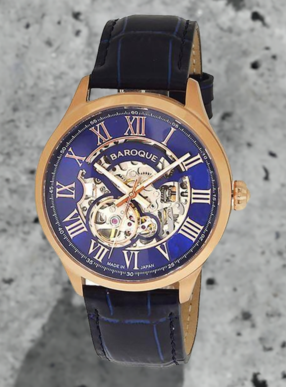 BAROQUE Luxury Watch BA2006RG 03NV - Japanese Made Analog Watch for Women | Perfect for Business, Formal Events & Gift Giving