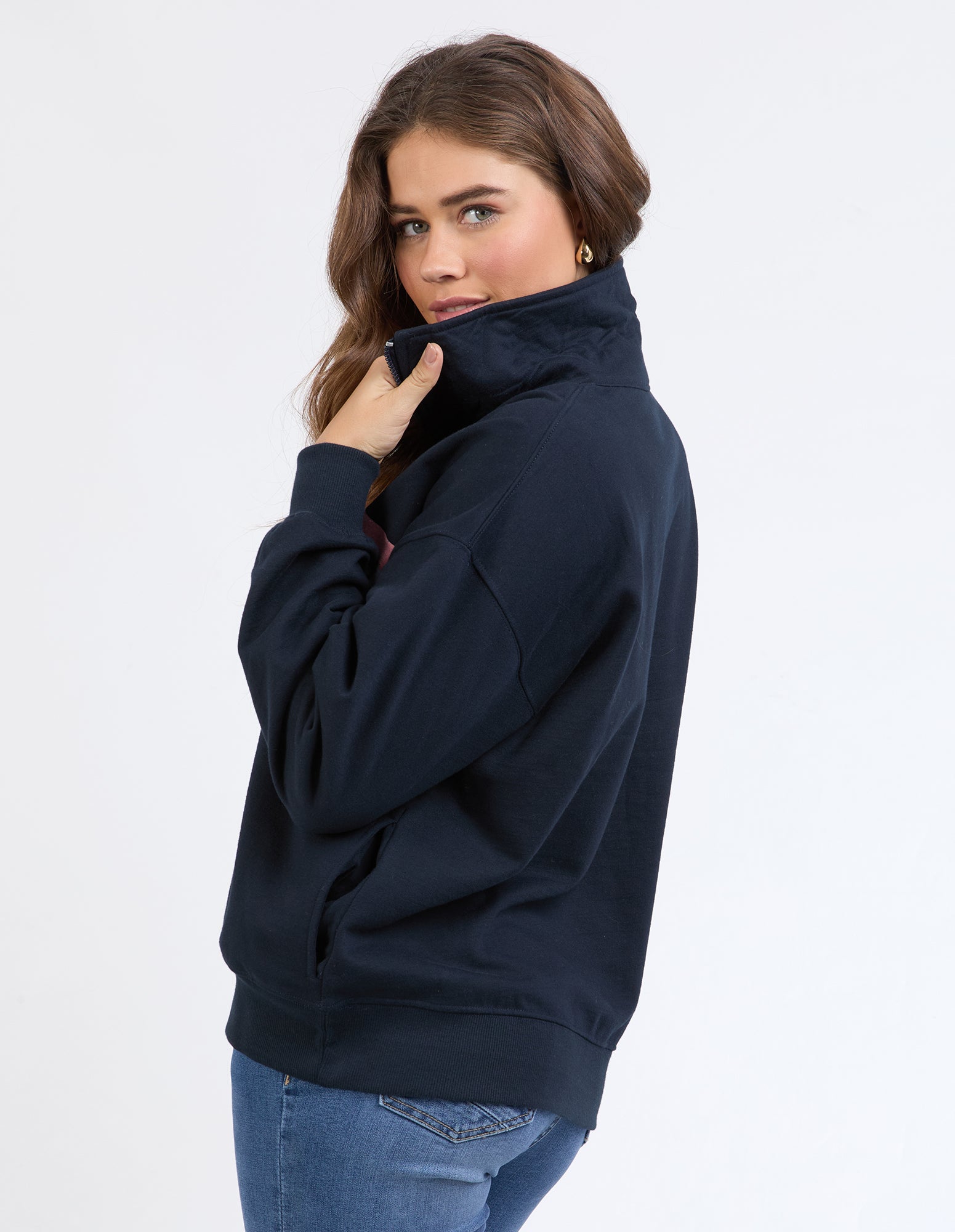 Elm Real Love 1/4 Zip Pullover Sweatshirt for Women - Soft Fleece Quarter-Zip Top for Casual Wear, Workout & Outdoor Activities