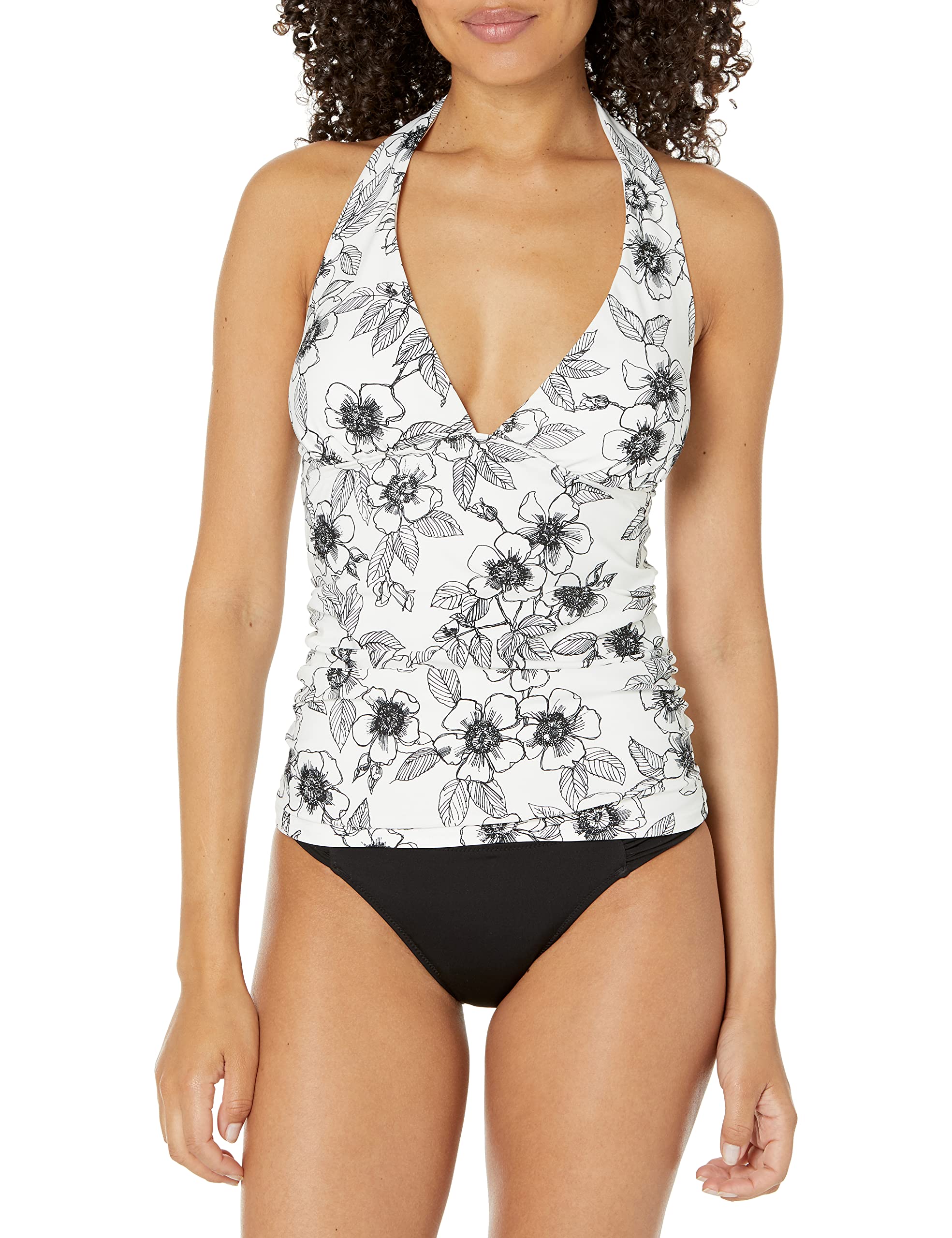 Tommy Hilfiger Women's Halter Tankini Top - Stylish Swimwear for Beach & Pool - Perfect for Summer Vacations, Swim Parties & Water Activities