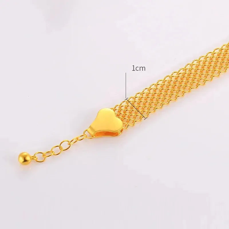 24K Pure Gold Bracelet 999 Solid Gold Bangle - Elegant Romantic Classic Jewelry for Women | Perfect Gift for Anniversary, Valentine's Day & Special Occasions