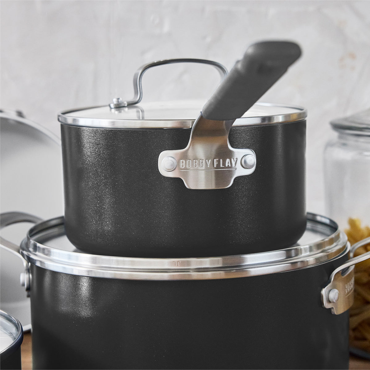 Bobby Flay by GreenPan Professional Ceramic Nonstick 13-Piece Cookware Set - Graphite Non-Toxic Cookware for Healthy Cooking | Perfect for Frying, Sautéing & Baking in Modern Kitchens