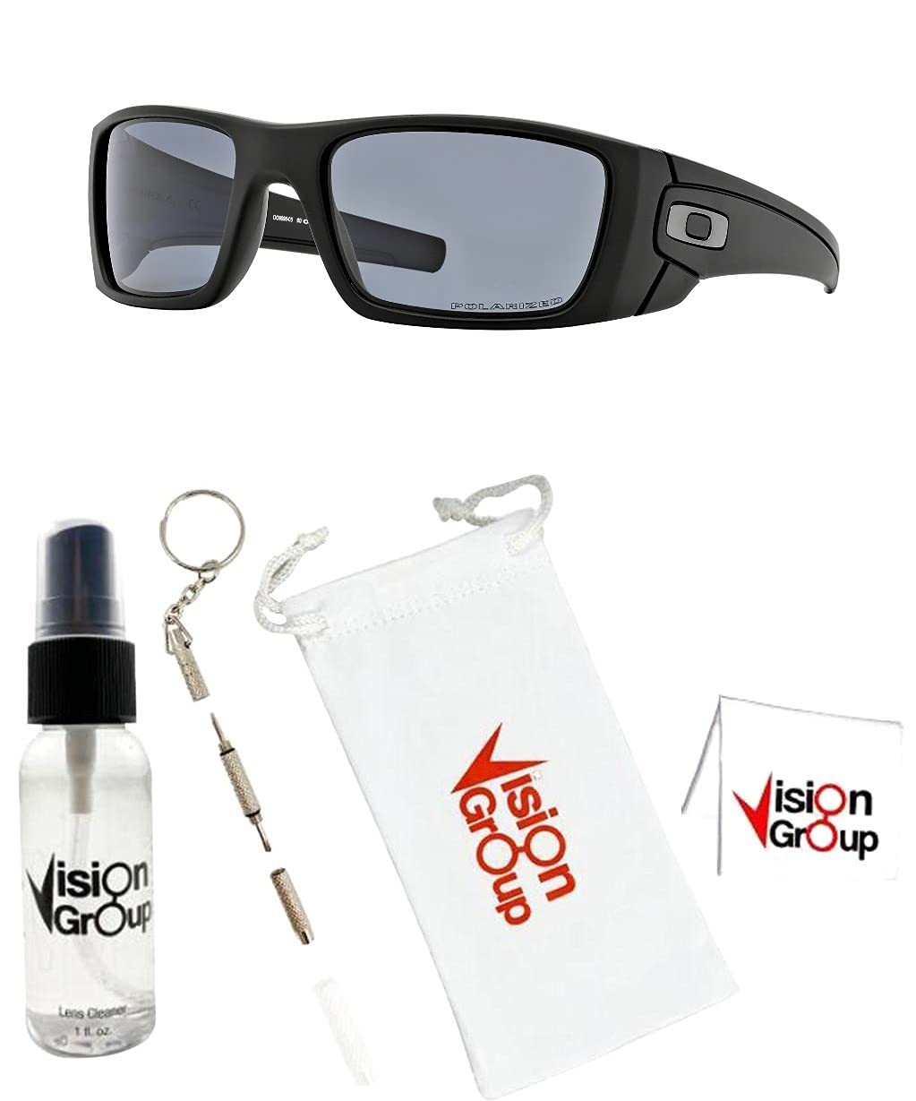 Oakley OO9096 Fuel Cell Polarized Sunglasses with Vision Group Accessories Bundle - UV Protection Sports & Driving Shades for Men & Women