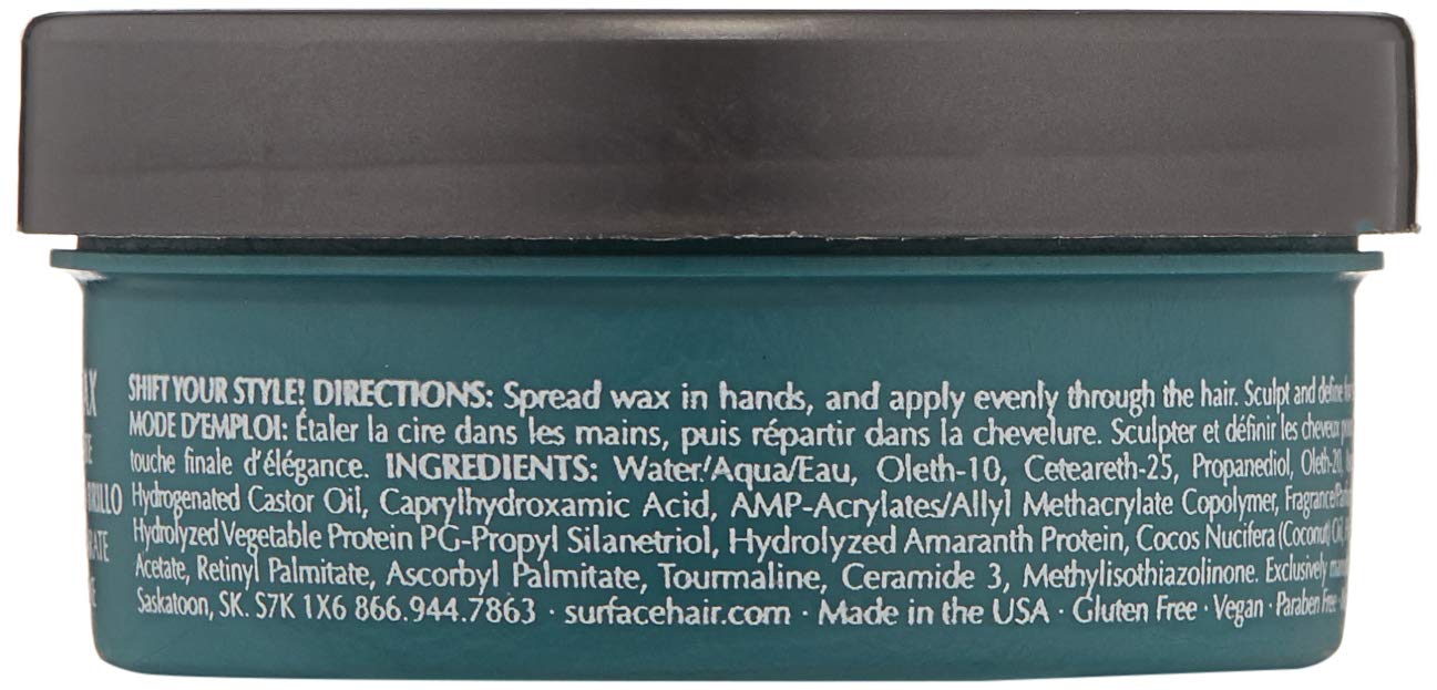 Surface Hair Shift Wax - Shape, Shine & Define Hair - 2 Oz Wax for Styling, Smoothing & Separating - Perfect for Men's & Women's Hairstyling at Home or Salon