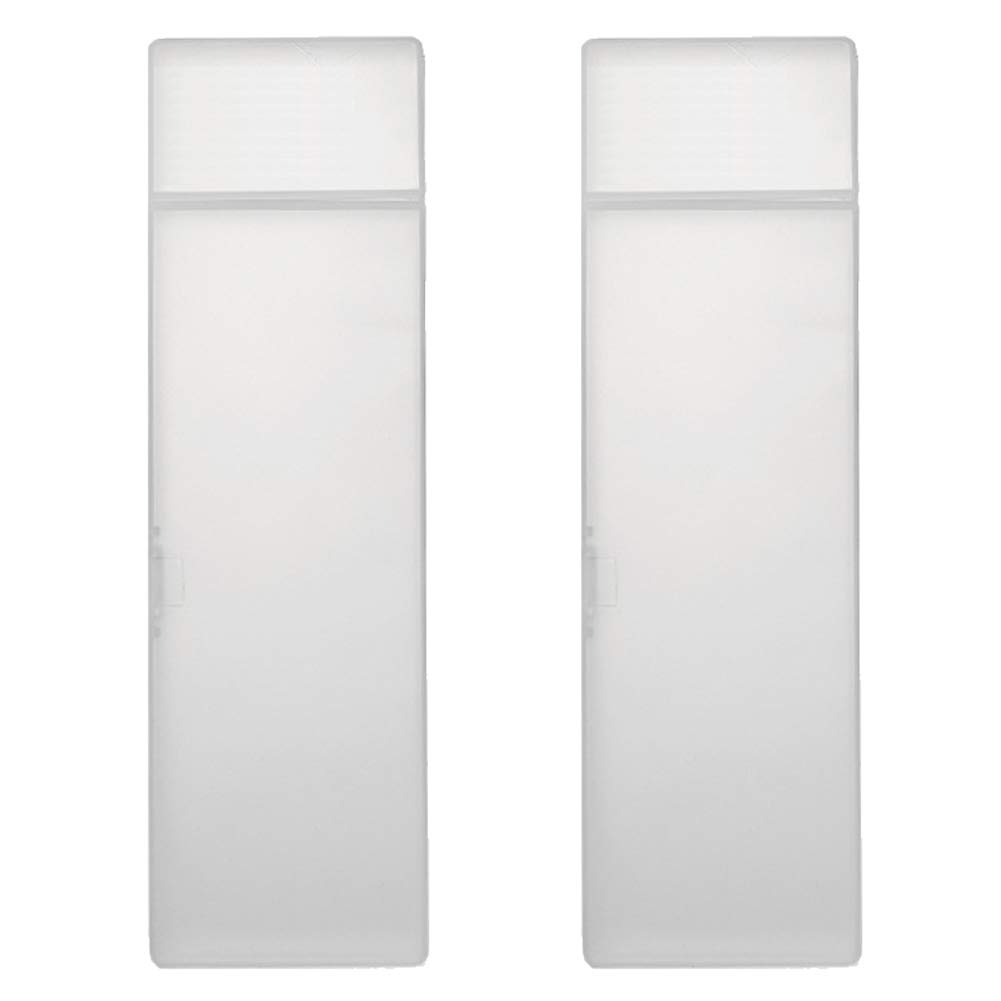 2-Piece Plastic Pencil Box with Dividers for School & Office Supplies - White