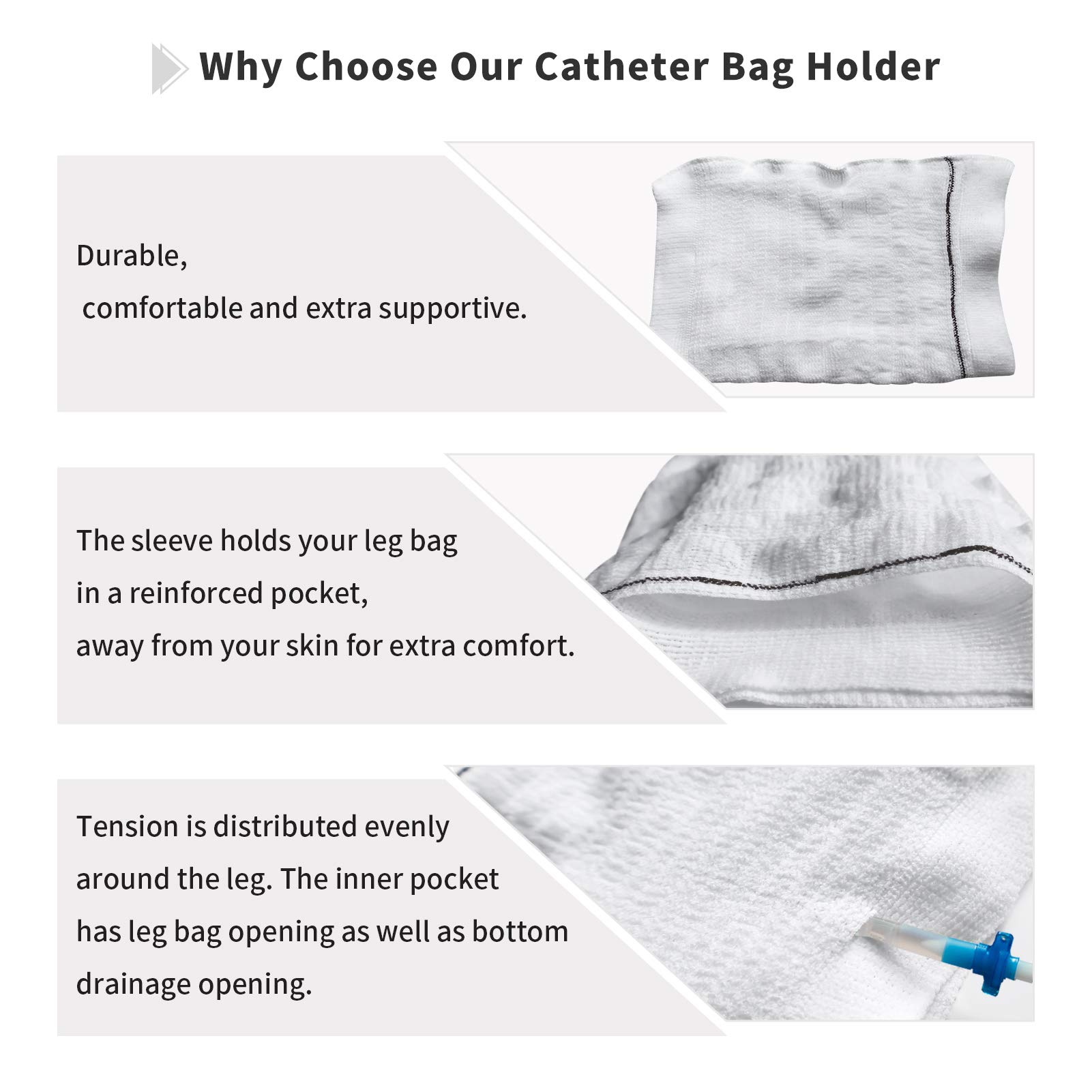 Washable Fabric Urine Leg Bag Holder for Incontinence - Comfortable & Adjustable Leg Sleeve for Men & Women - Ideal for Wheelchair Users & Easy Walking - Perfect for Travel, Daily Use & Mobility Assistance