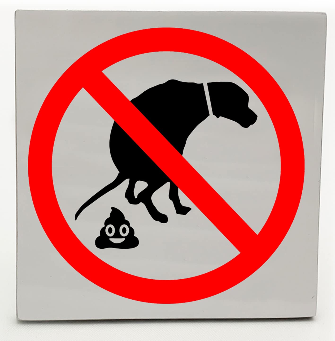 3mm Aluminum Dog Poop Sign Plate - 