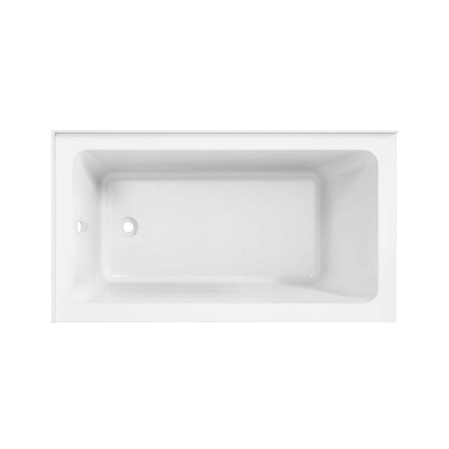 Aqua Eden 54 Inch Acrylic Rectangular Corner Bathtub - Left Hand Drain, Glossy White | Freestanding Soaking Tub for Small Bathrooms & Master Suites | Spa-Like Relaxation at Home
