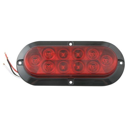 10 LED Waterproof Surface/Flange Mount Trailer Lights - Red, Amber & White with Clear Lens | Heavy Duty Sealed for Trucks, Trailers & Boats | Perfect for Road Safety & Night Visibility