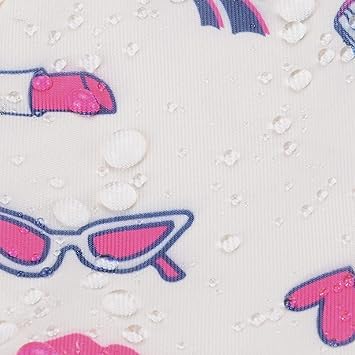 Stylish Portable Waterproof Makeup Bag with Drawstring - Large Capacity Cosmetic Organizer for Women | Perfect for Travel, Gym & Daily Use | Keetly Toiletry Pouch (White Lipstick Design)