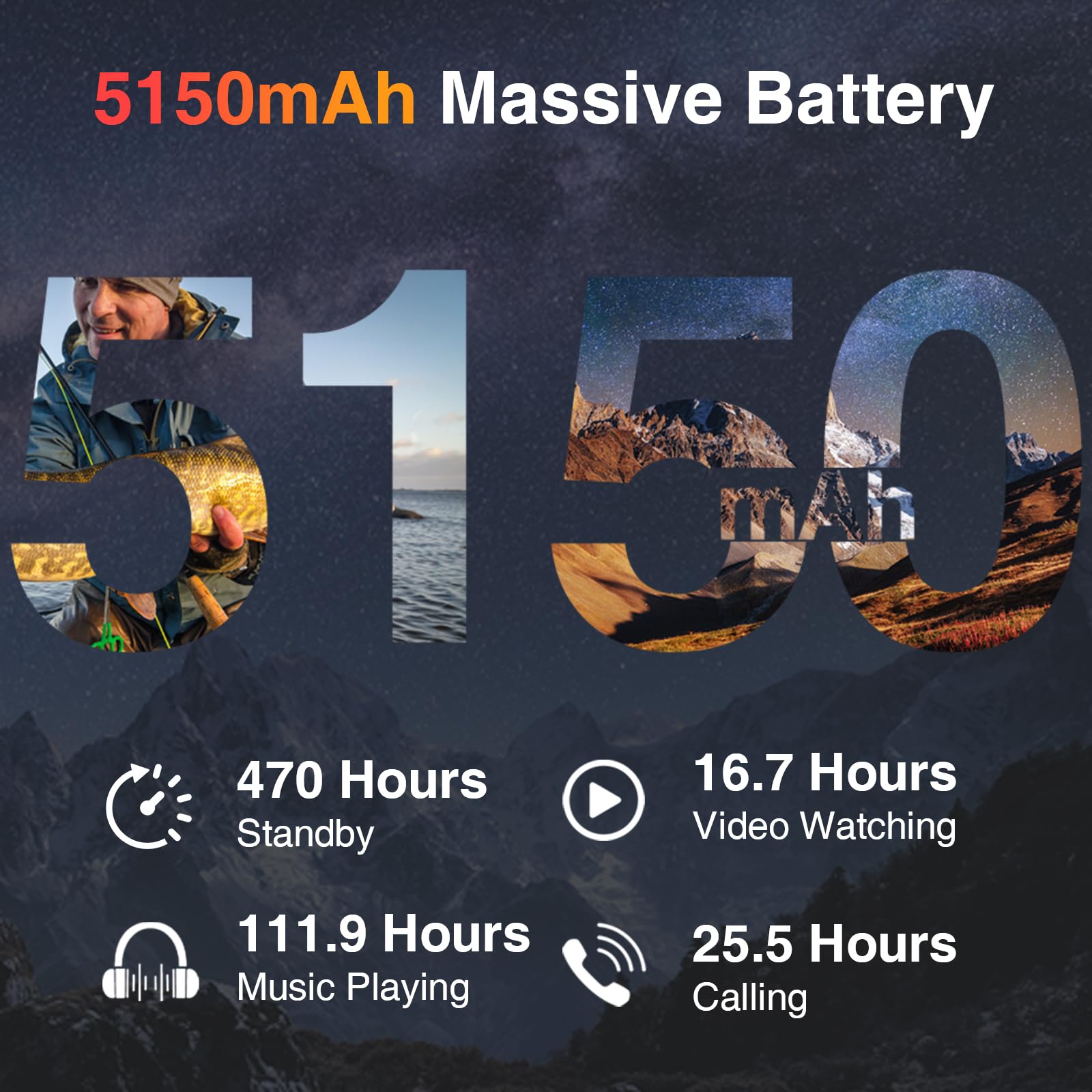 DOOGEE Blade10 Rugged Smartphone - Android 14, 10.7mm Ultra-Thin Military-Grade Phone, 128GB ROM + 2TB Expandable Storage, 6.56