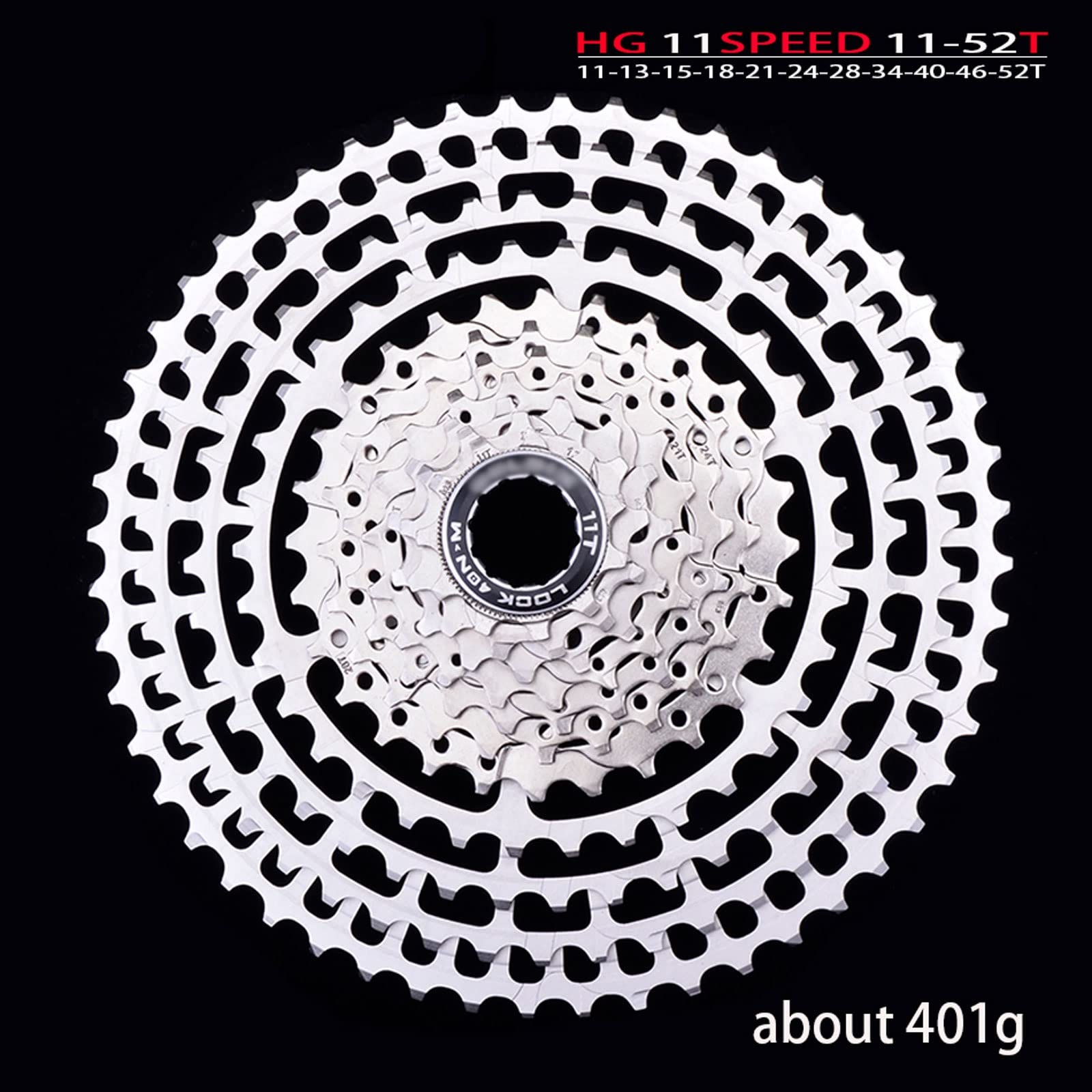 Premium 10/11/12 Speed Bicycle Freewheel - Lightweight Aluminum Alloy CNC Mountain Bike Cassette (11S 11-52T) for MTB & Road Bikes - Durable Anti-Chain Flywheel for Smooth Shifting on Trails & Commuting