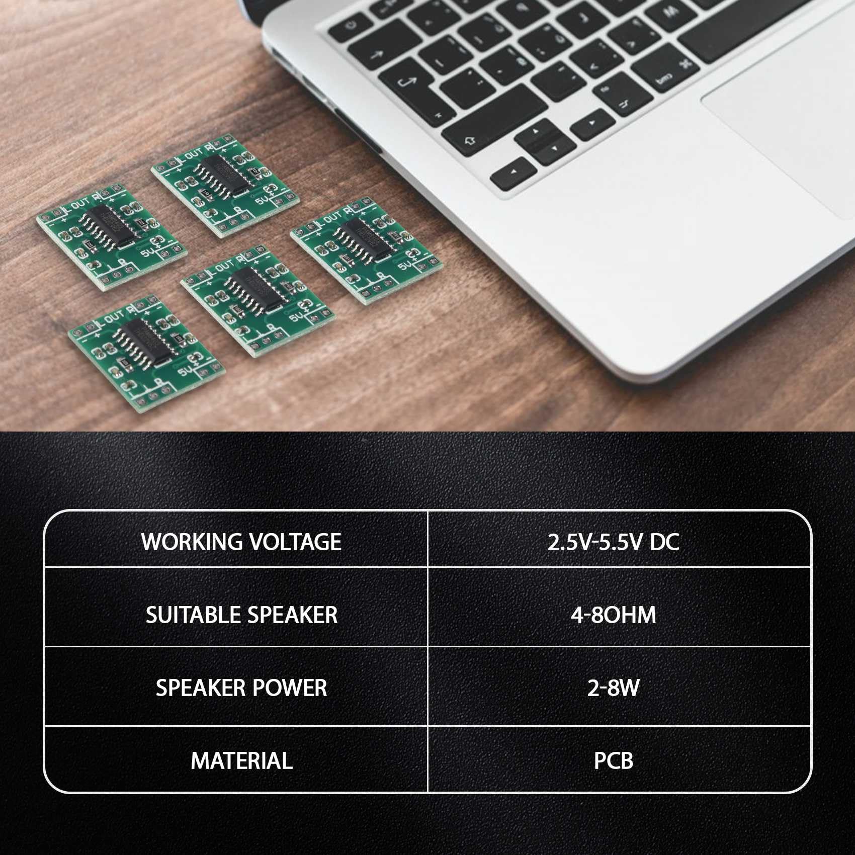 5PCS PAM8403 Digital Audio Amplifier Board - 2x3W Class D Power Amp Module for DIY Speakers, 5V DC - Perfect for Home Audio, Car Stereo & Portable Sound Systems