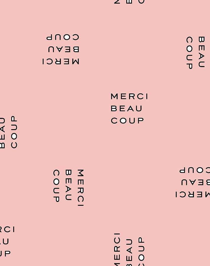 Clare V. 'Merci Beaucoup' Pink Wallpaper - Elegant French-Inspired Floral Wallpaper for Living Room, Bedroom & Home Decor