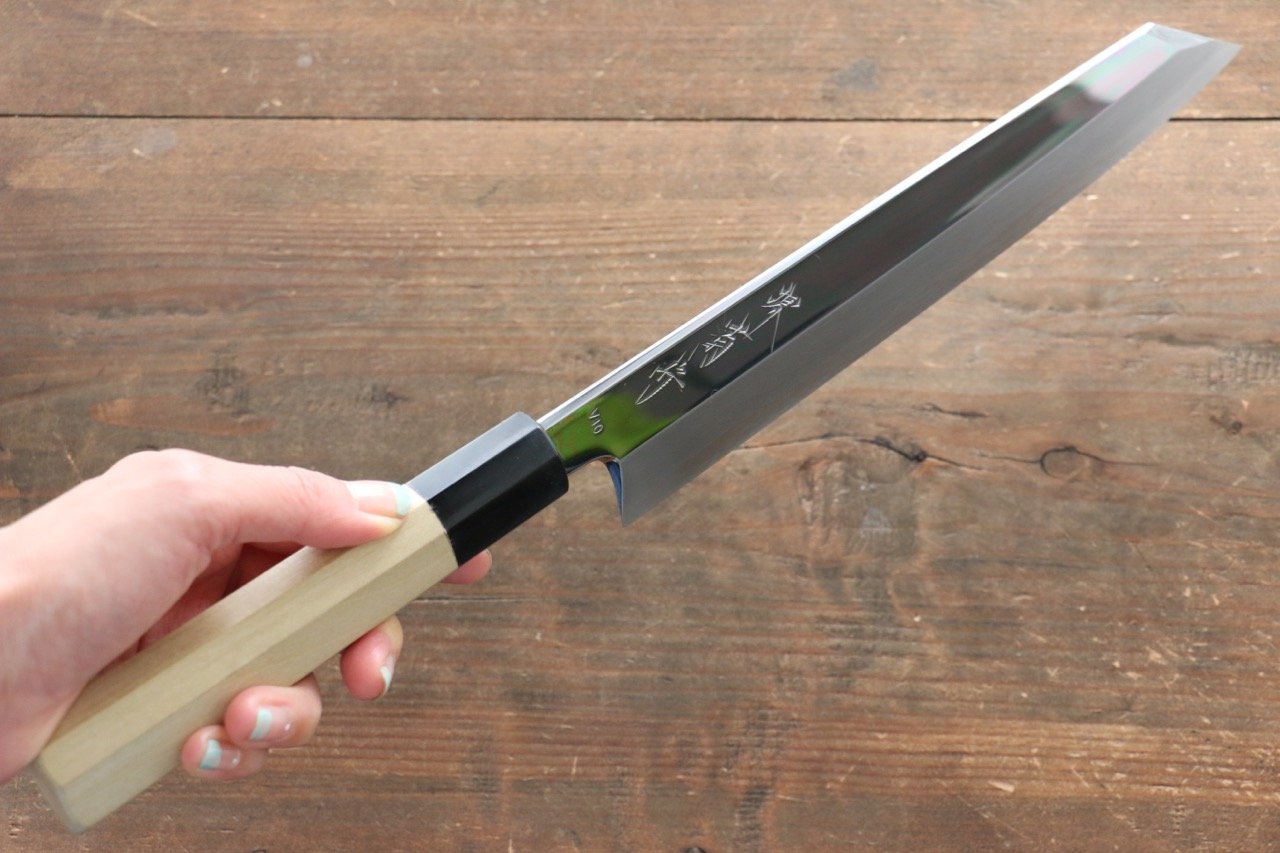 Premium Kikumori VG10 Kiritsuke Japanese Chef Knife 240mm - Razor Sharp Mirrored Finish for Sushi, Sashimi & Precision Cutting - Professional Kitchen & Home Cooking Essential