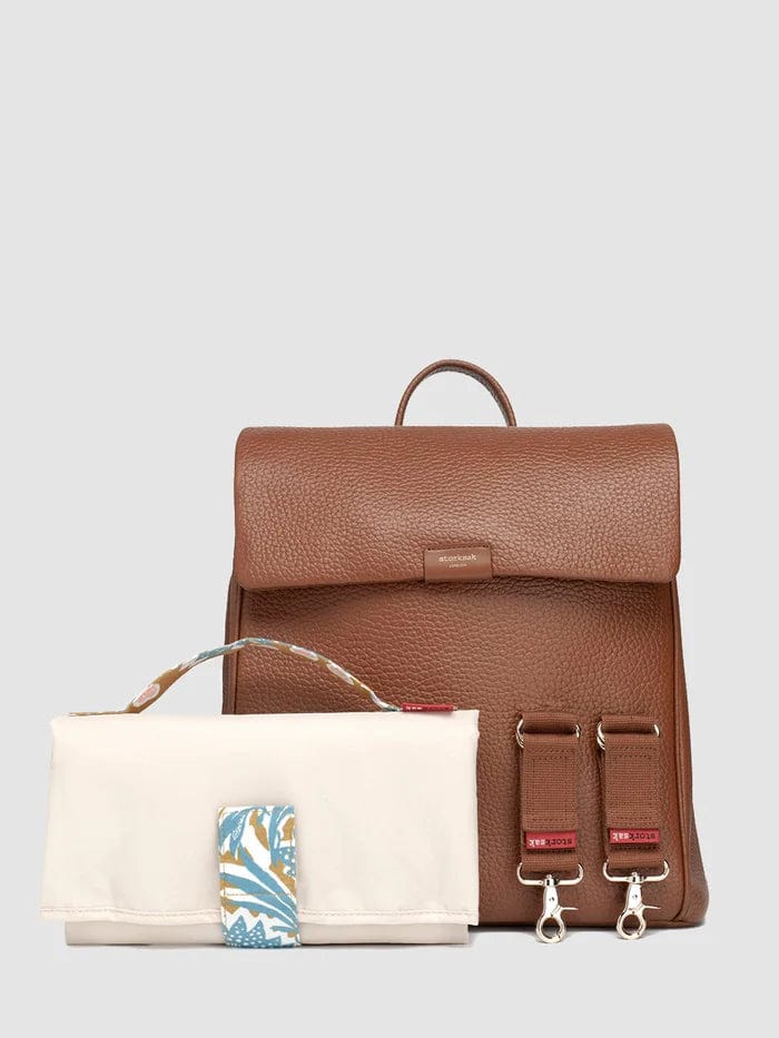 Storksak St James Genuine Leather Diaper Bag for Moms - Perfect for Baby Essentials, Travel & On-the-Go Parenting
